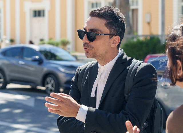 Foster's lawyer outside court