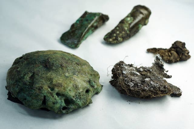 Bronze axeheads and a copper ingot