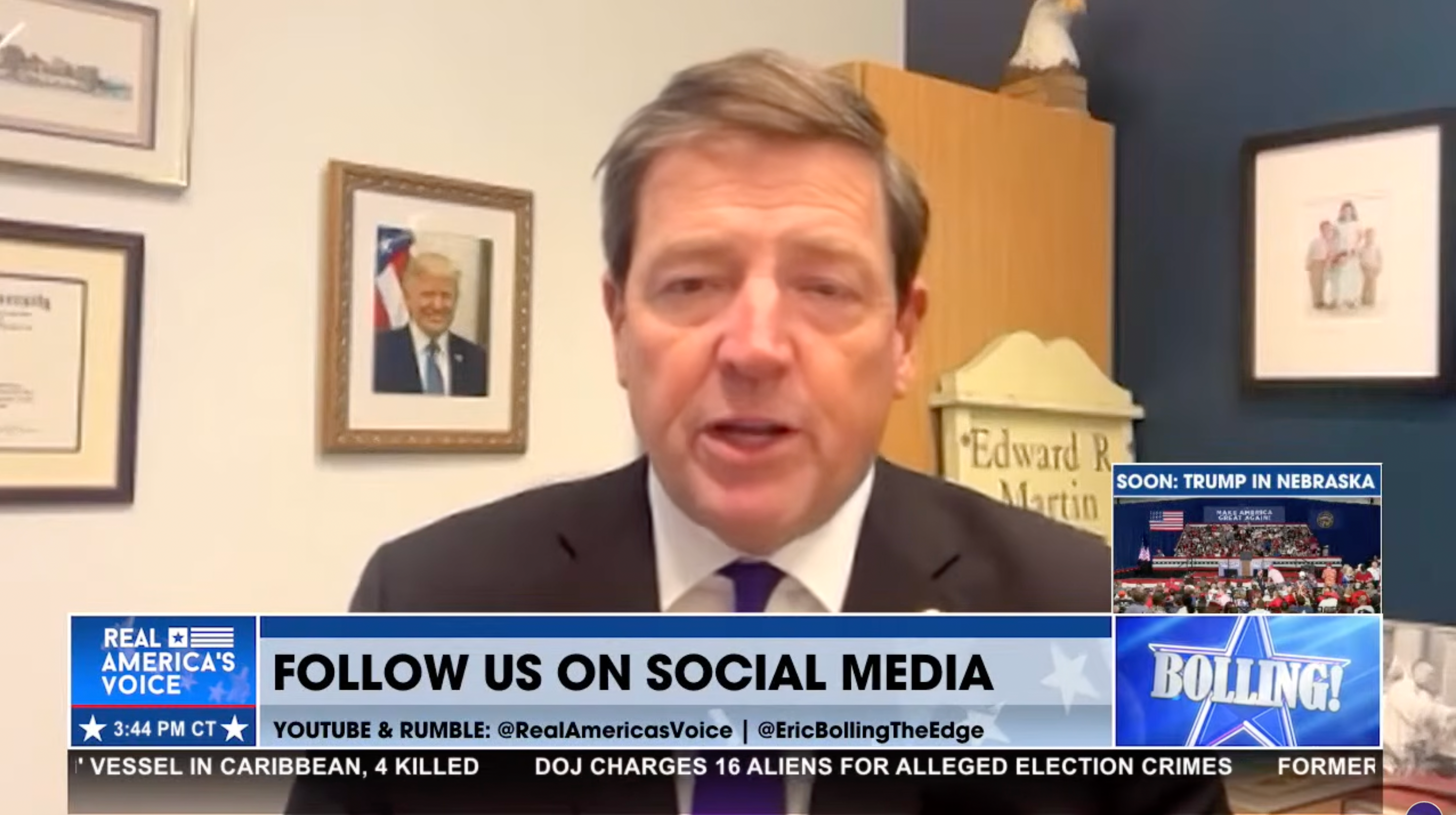 ‘When Tina Peters, you know, famous Colorado clerk, was in the Oval Office today just two hours ago talking about this question, the president's taking it seriously,’ Ed Martin said
