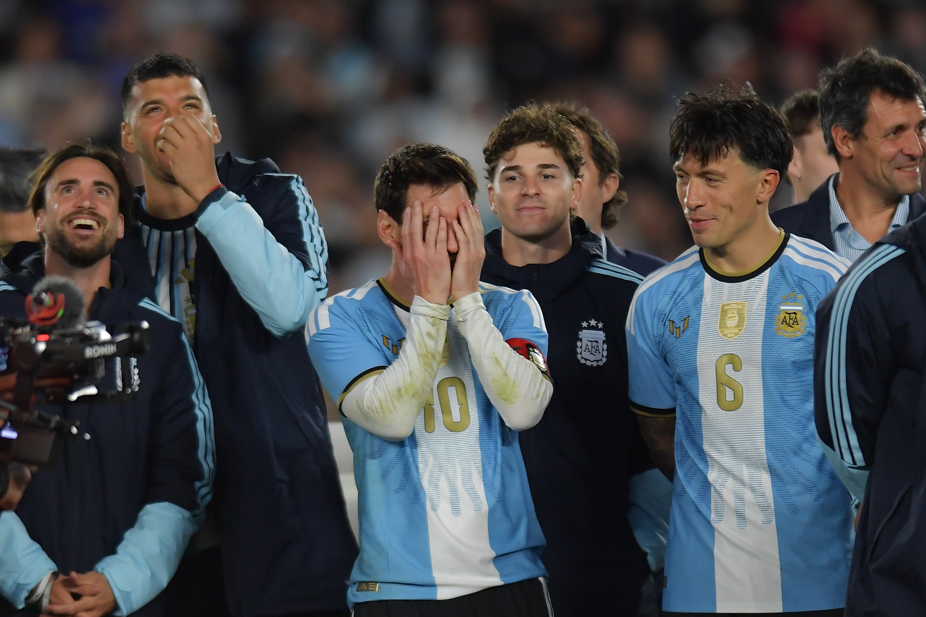It was an emotional night for Lionel Messi