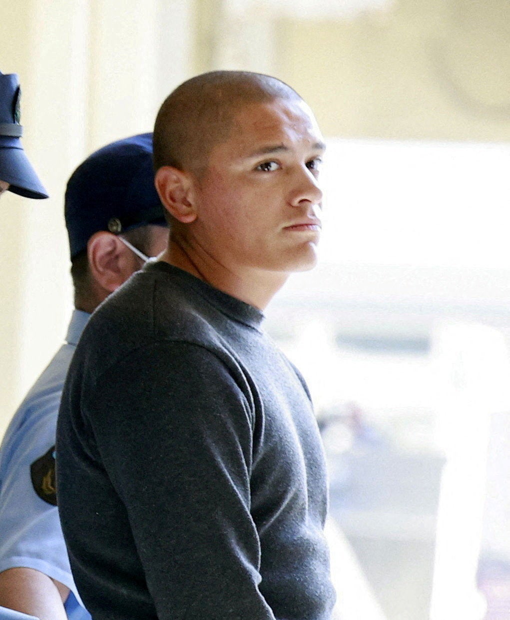 US Marine Lance Corporal Devin Jacob Ballard leaves a police station to be sent to prosecutors over the killing of a Japanese woman in Naha, Okinawa Prefecture, Japan, 5 October 2026 in this photo taken by Kyodo