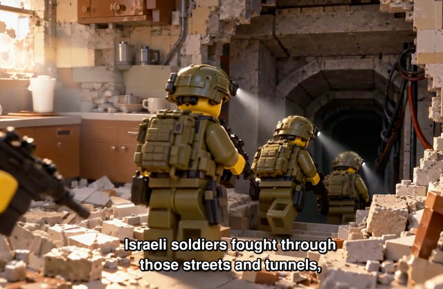 Israeli soldiers entering tunnels in Gaza