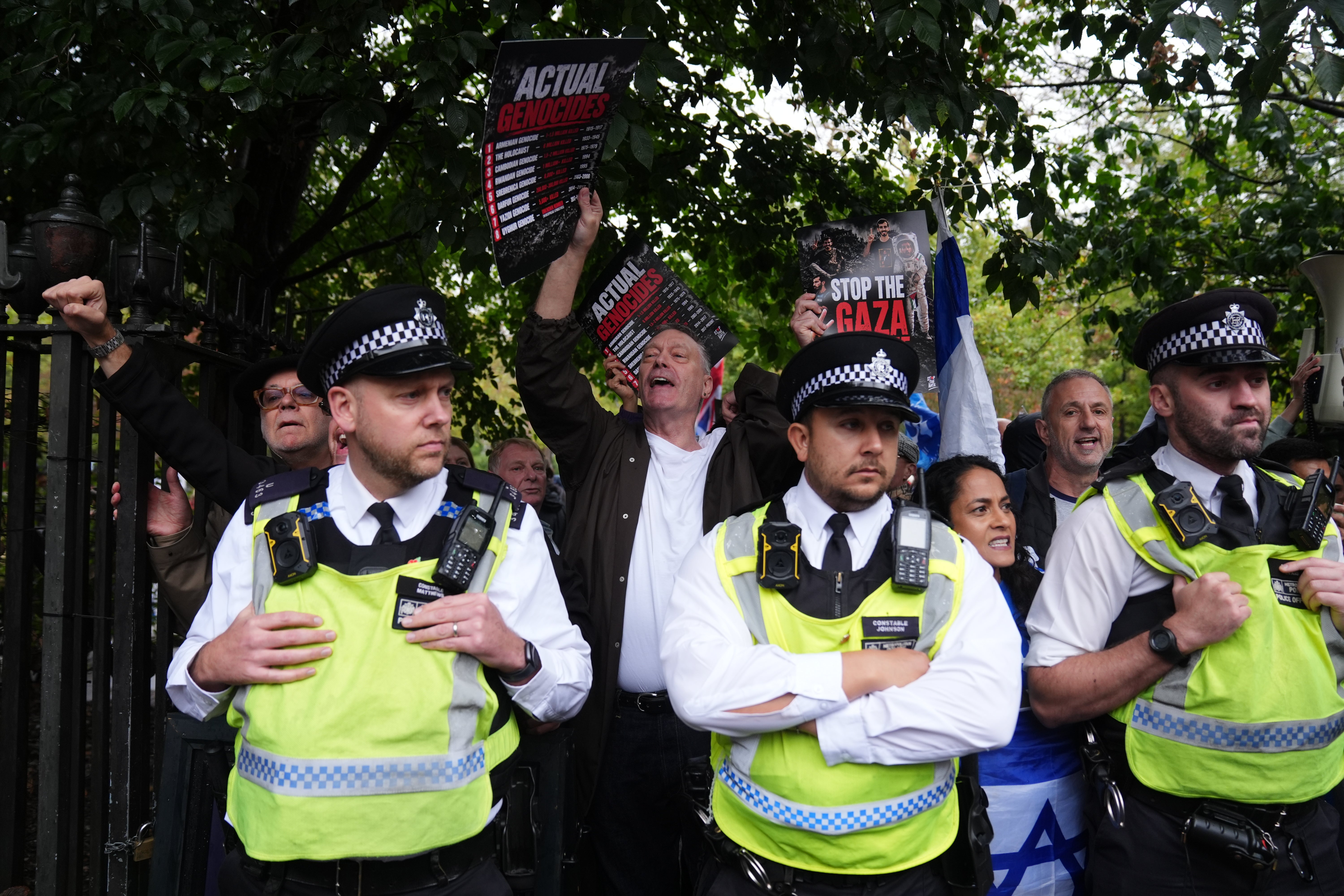 A number of student pro-Palestine demonstrations were also taking place, despite calls for a ban or for the protests to be moved to a different date