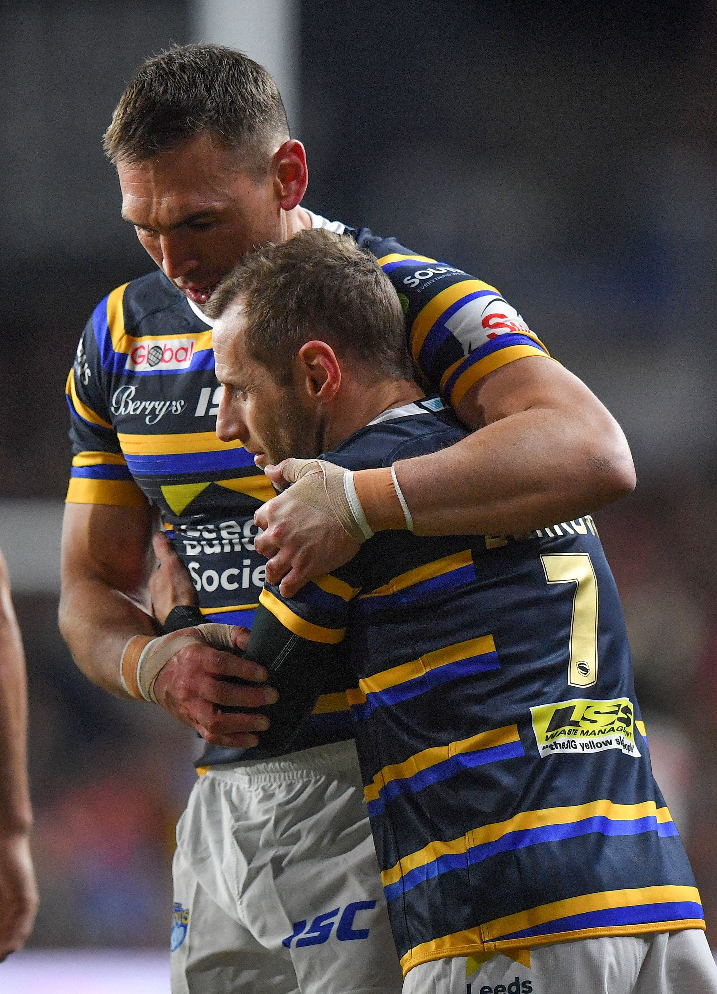 Kevin Sinfield and Rob Burrow were team-mates at Leeds (Dave Howarth/PA).