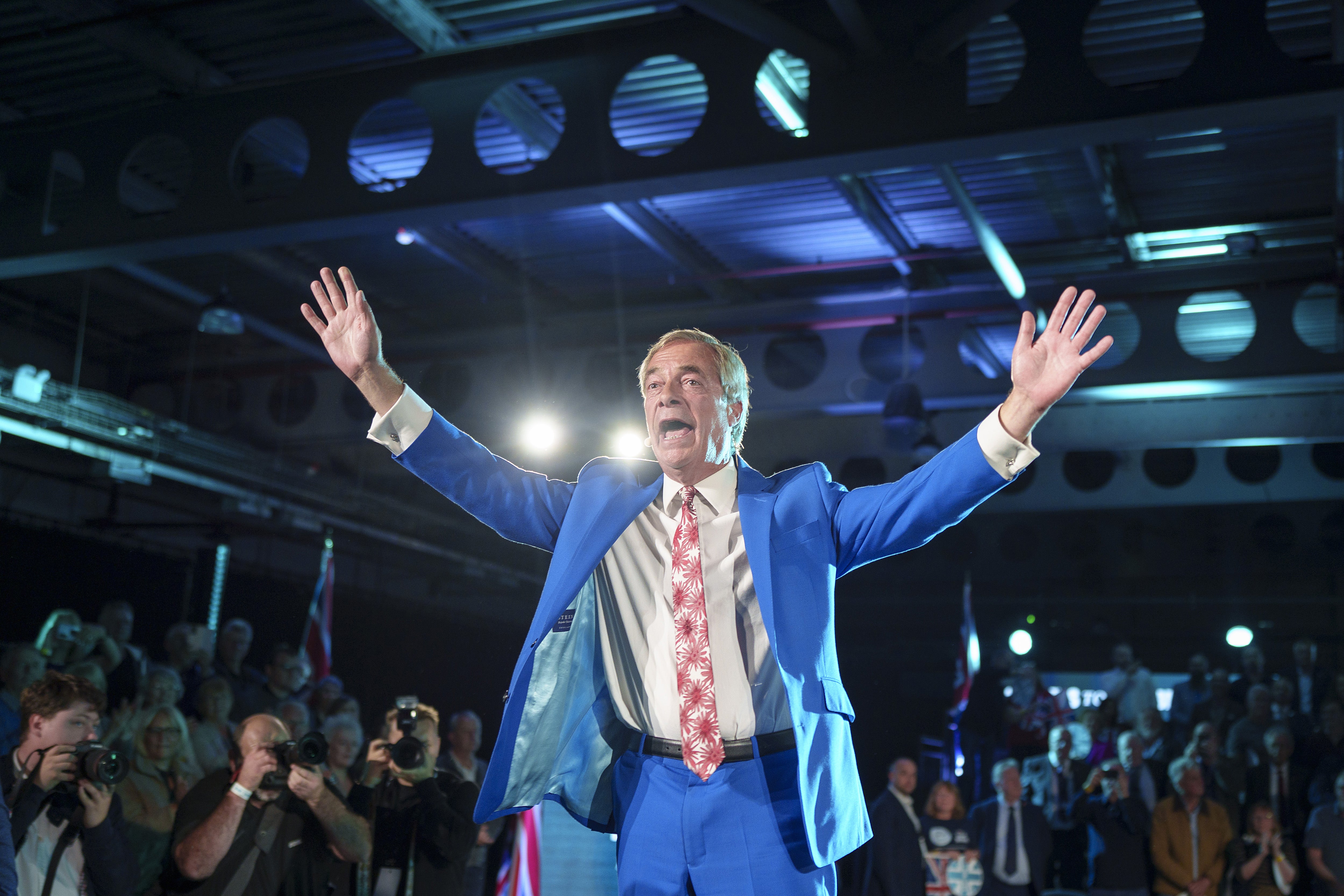 Badenoch wants no deal with Reform UK leader Nigel Farage (Dominic Lipinski/PA)
