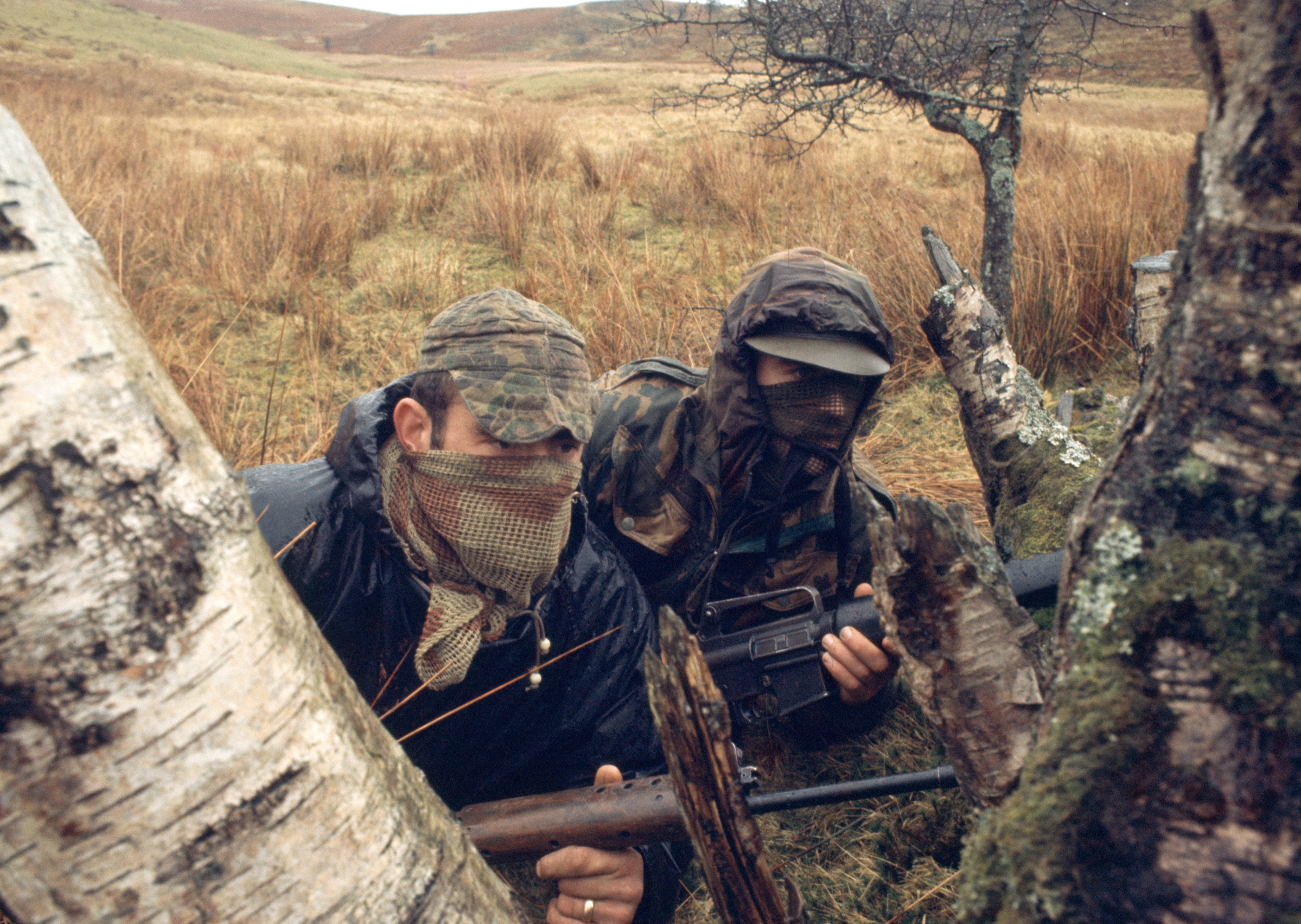 Members of the SAS on training exercises in the Brecon Beacons in the 1970s