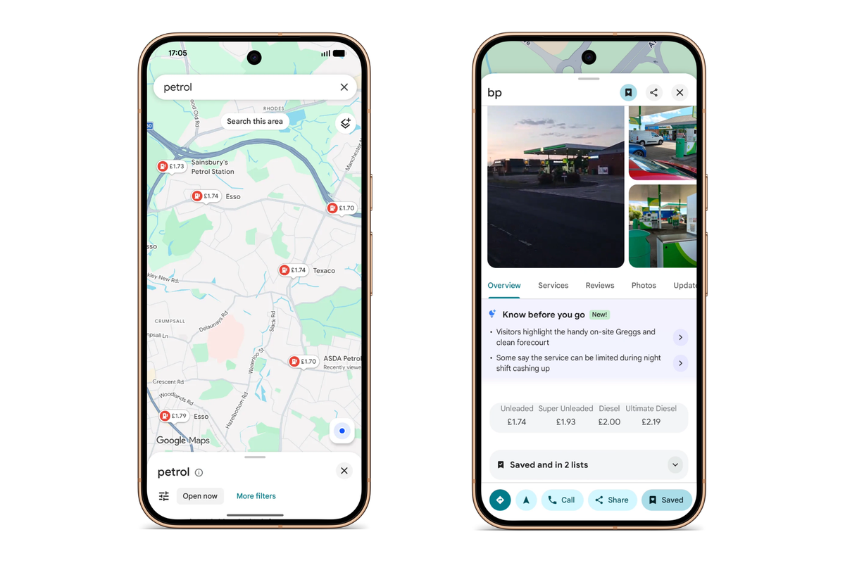 Boost for drivers as live petrol prices to be shown on Google Maps
