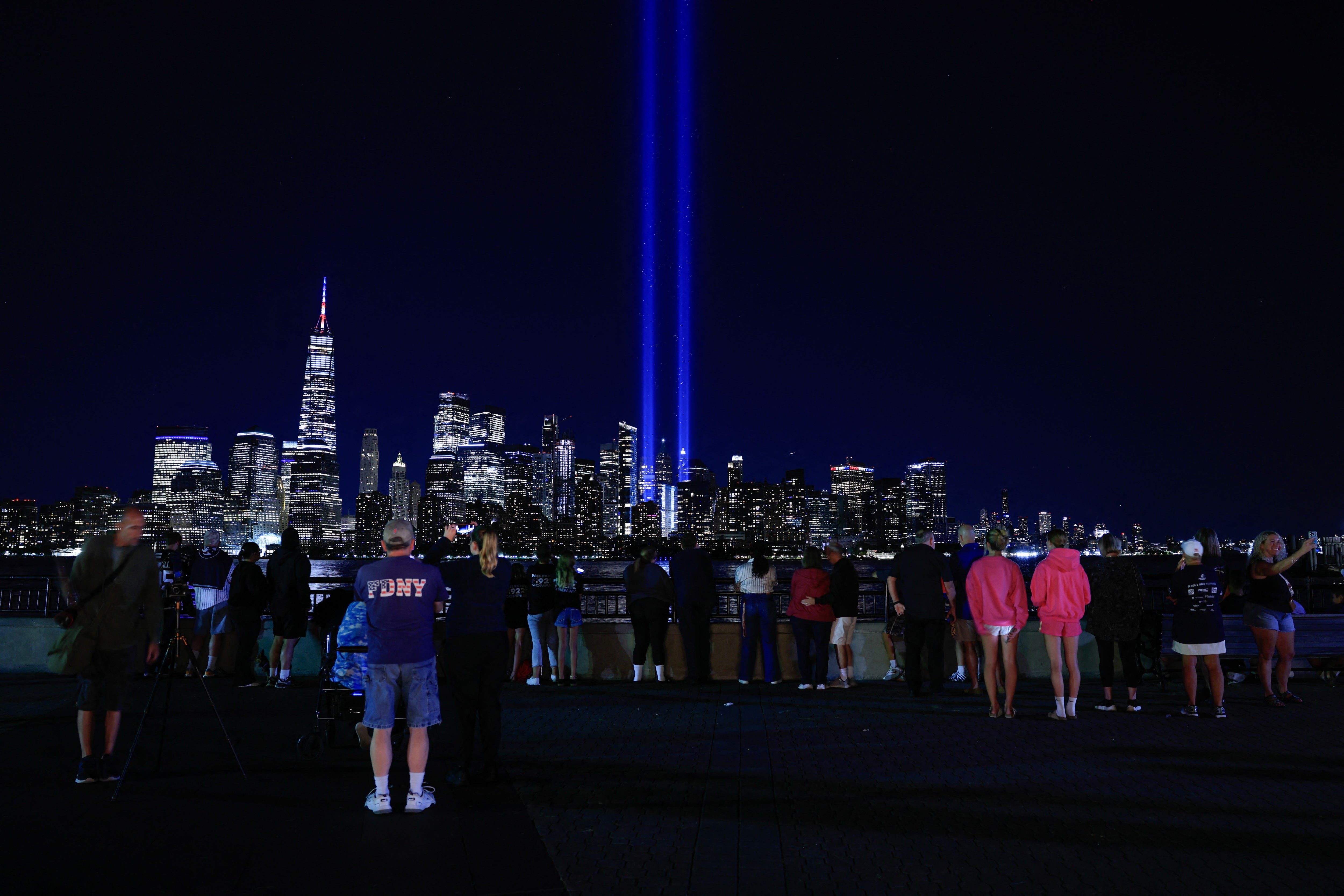 A light display marking 25 years since 9/11 this past September. Nearly 3,000 people were killed on 9/11, making it the deadliest terrorist attack in US history