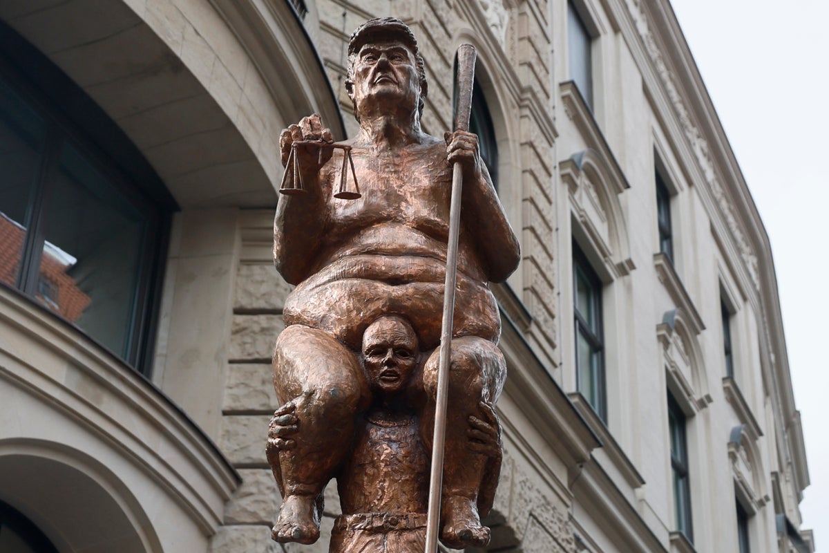 Naked statue of Trump named ‘Orange Plague’ unveiled at European Parliament