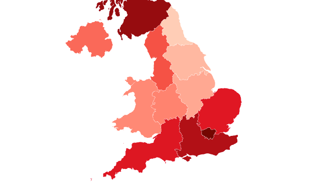 Mapped: Cost to rent a room across UK as average price hits record high