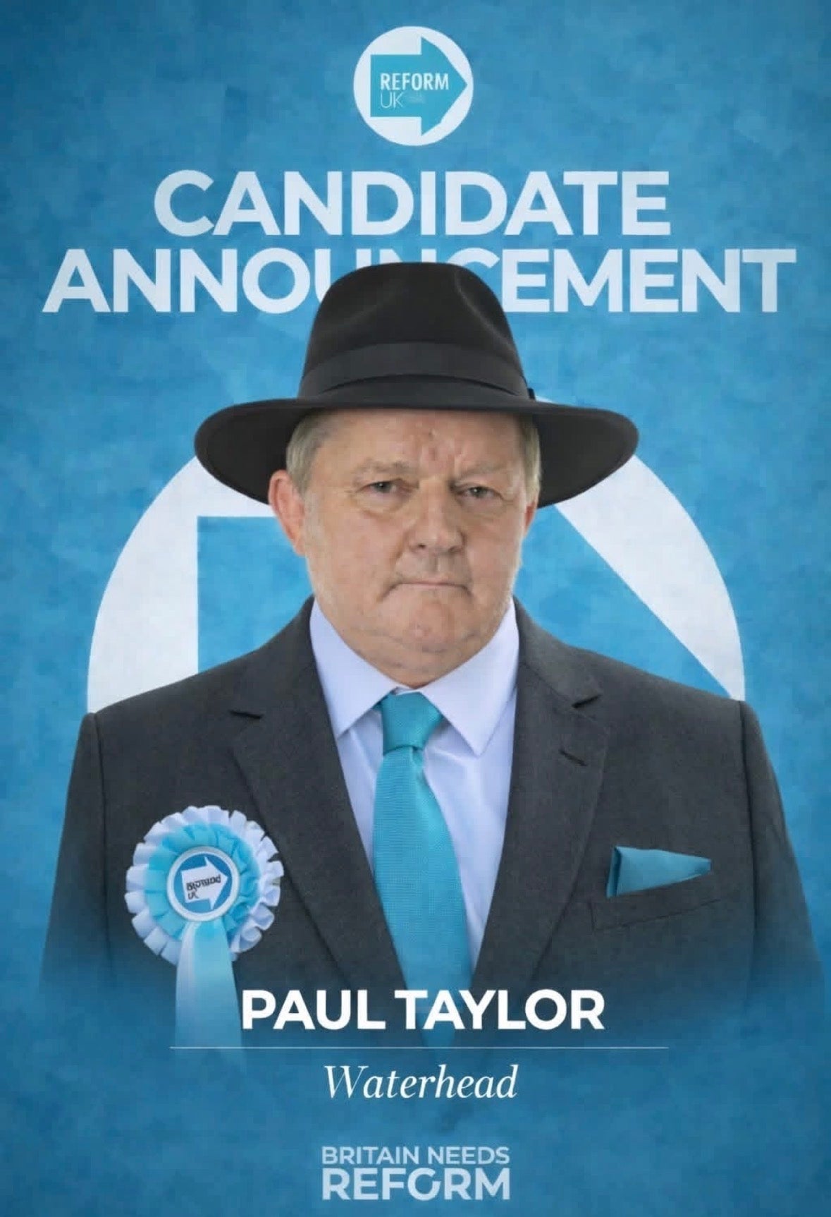 Paul Taylor stood as a Reform candidate in May after failing to be elected as a Northern Heart candidate