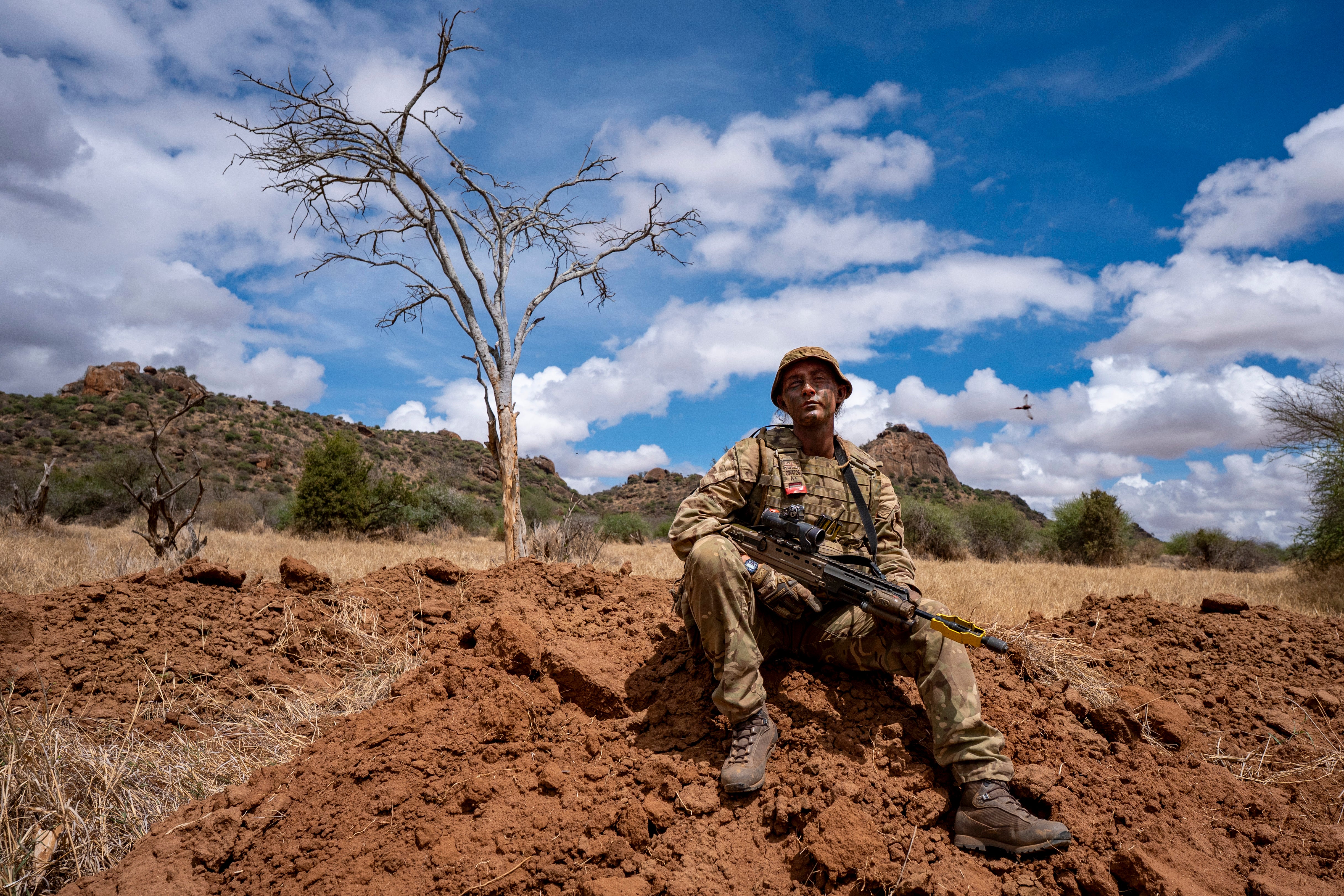 Private Tori-Mai Owen-Barry (CORR) 22, from Lancaster, with Anzio company, 1st Battalion, Duke of Lancaster's Regiment, at a military training area during Exercise Haraka Storm in Kenya, where British Army infantry are training to prepare them for a NATO high readiness role. Picture date: Wednesday October 7, 2026.