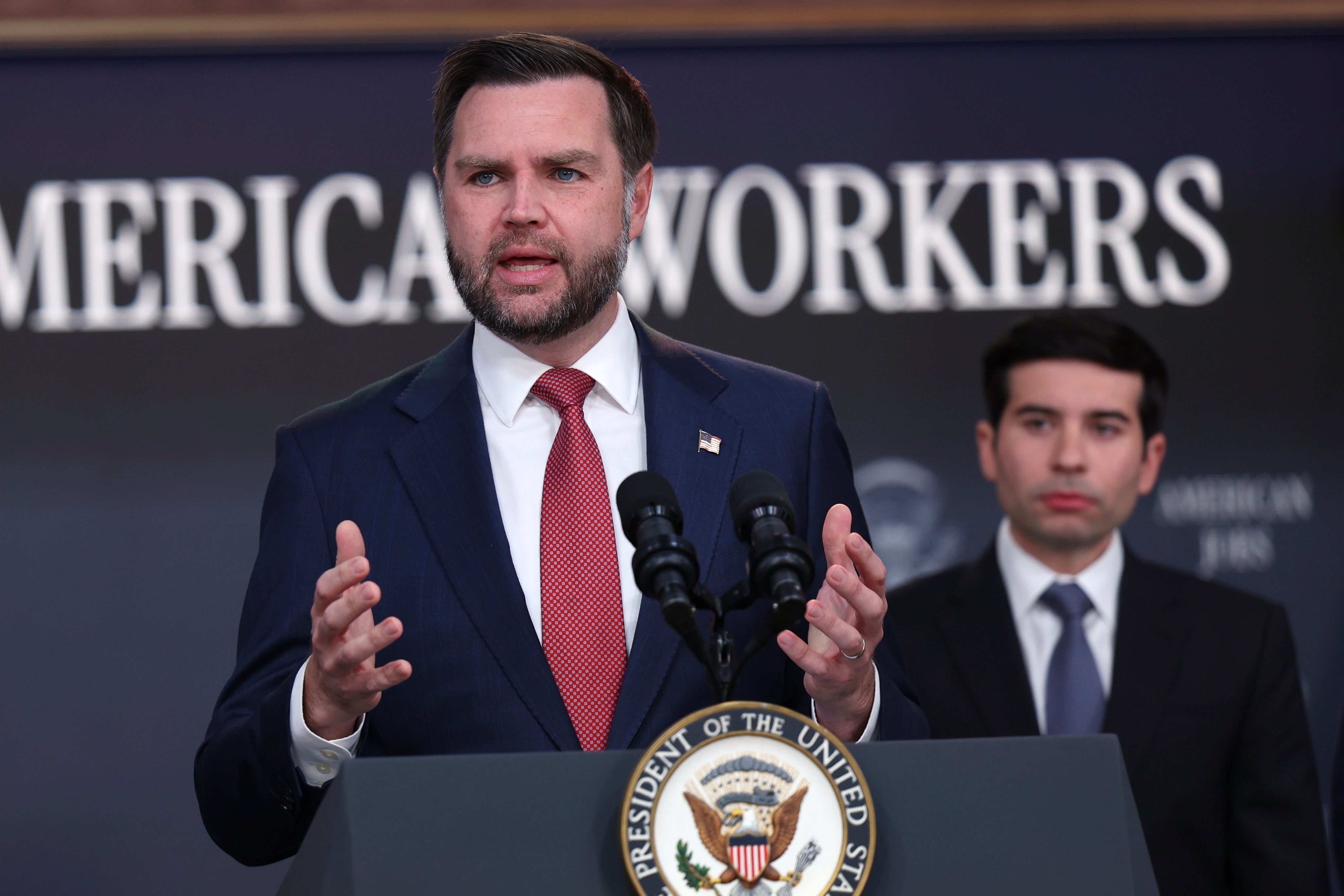 Vance’s comments came during a press conference Thursday where the vice president announced that Microsoft and other tech firms would be temporarily suspended from sponsoring H-1B visa workers seeking green cards