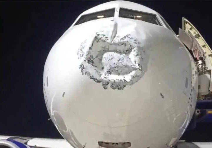 independent.co.uk - Maroosha Muzaffar - Plane damaged by suspected lightning strike lands safely in India