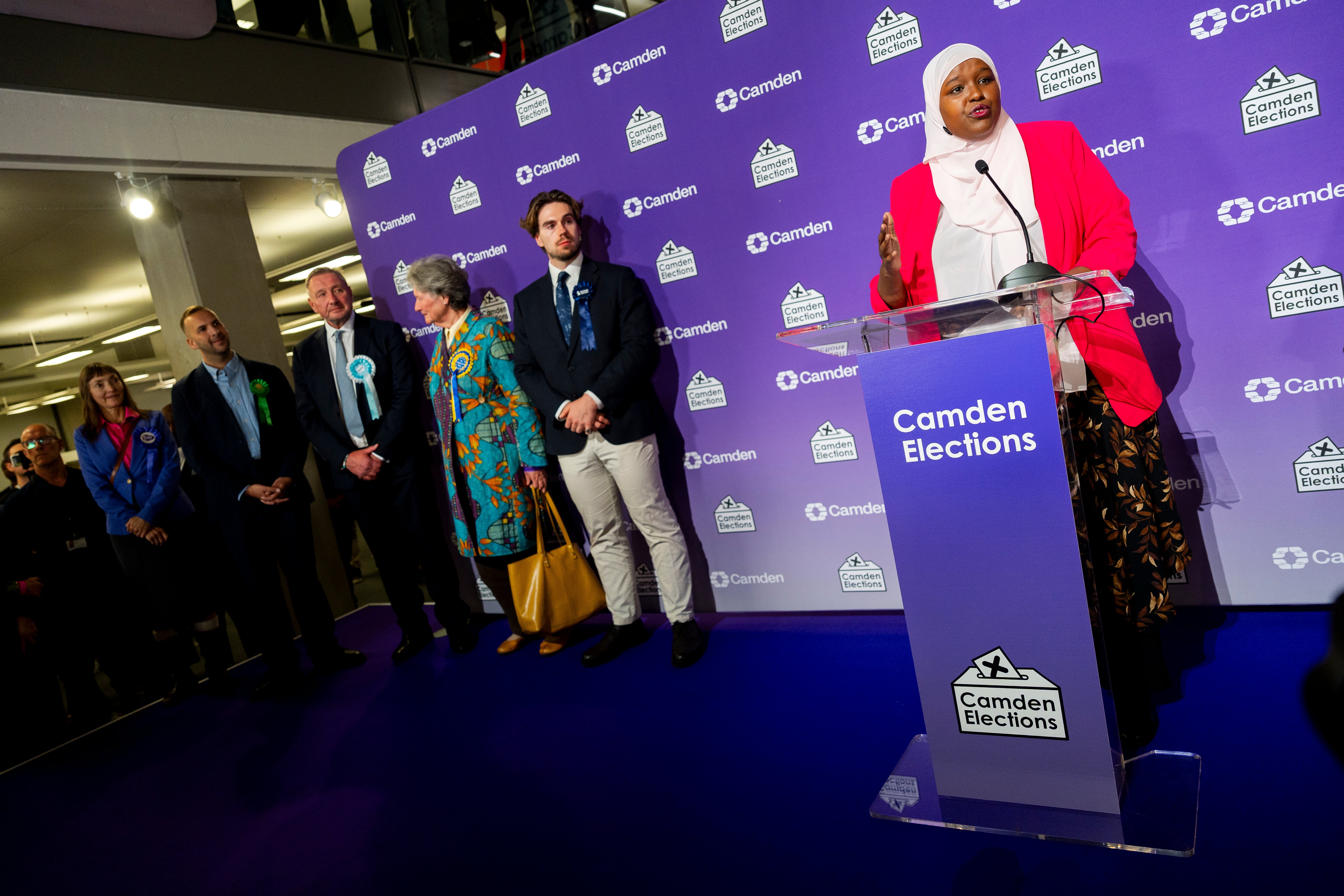 Ms Abdi-Walli delivers her victory speech