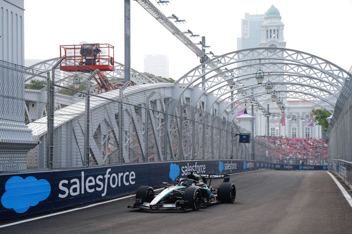 George Russell quickest in practice at Singapore Grand Prix