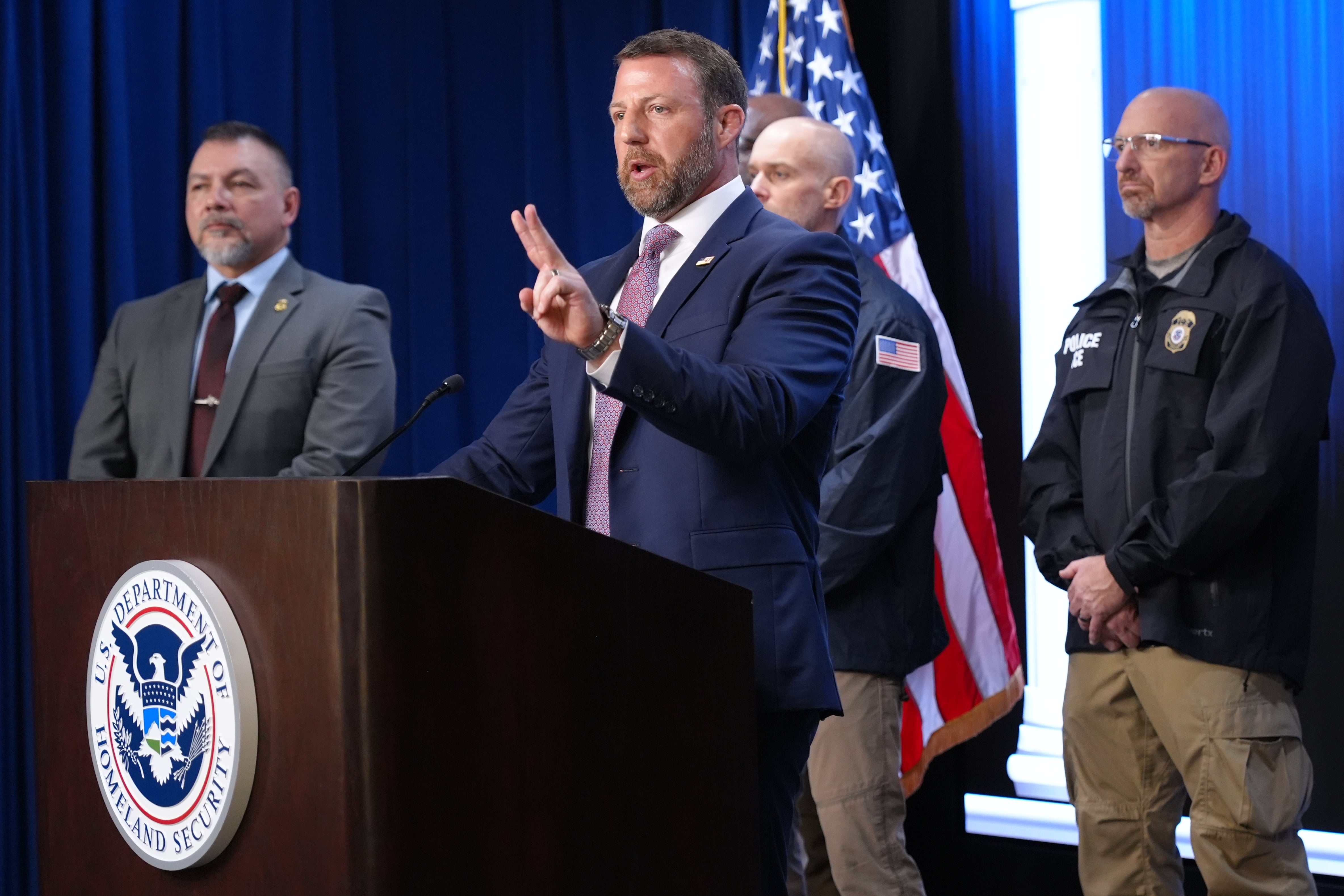 Mullin appeared to grow frustrated as the press conference went on, snapping at a reporter, and accusing the press of peddling ‘fake news’