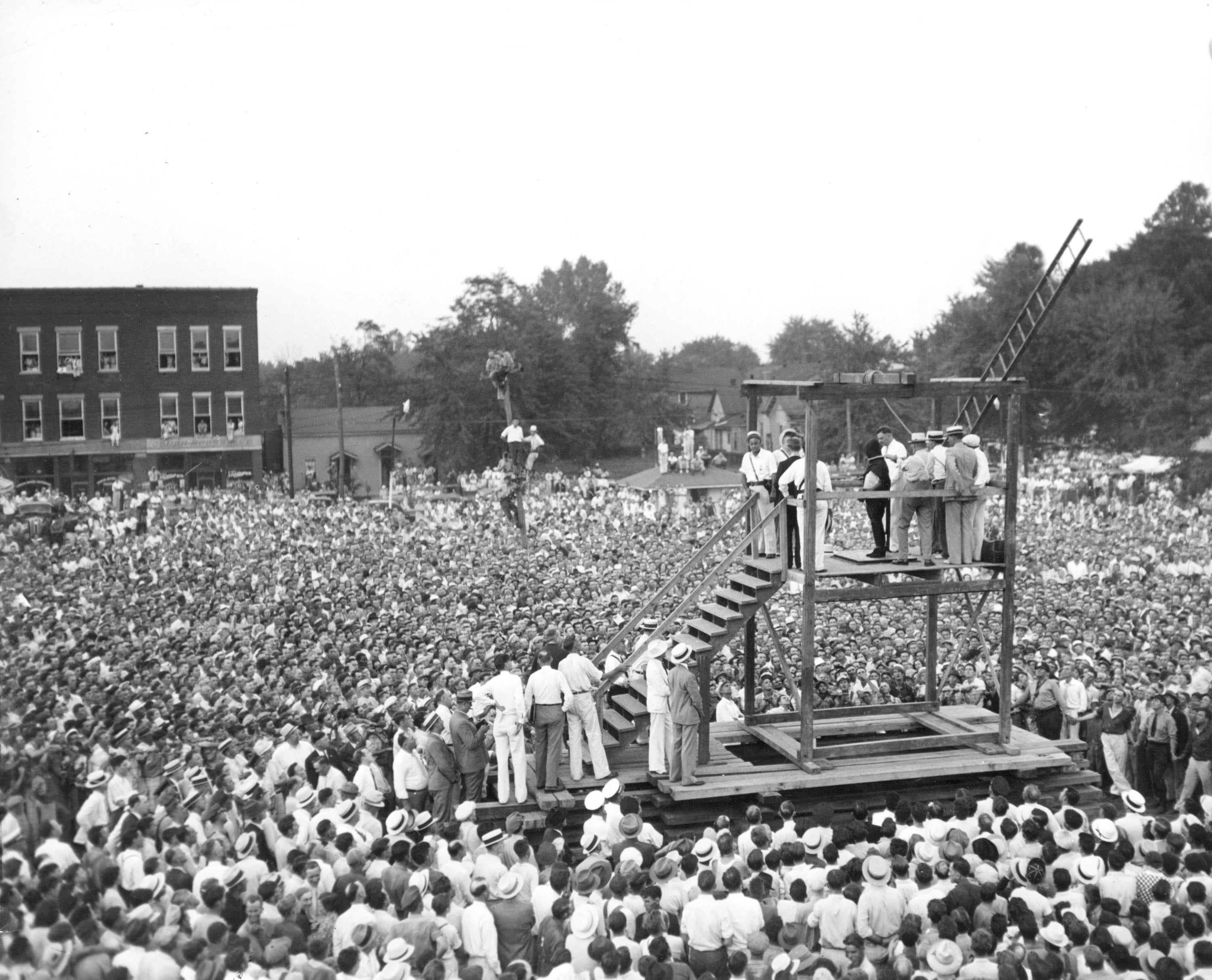 The hanging of rapist Rainey Bethea in Owensboro, Kentucky, on August 14, 1936, is the last verified public execution in the U.S.