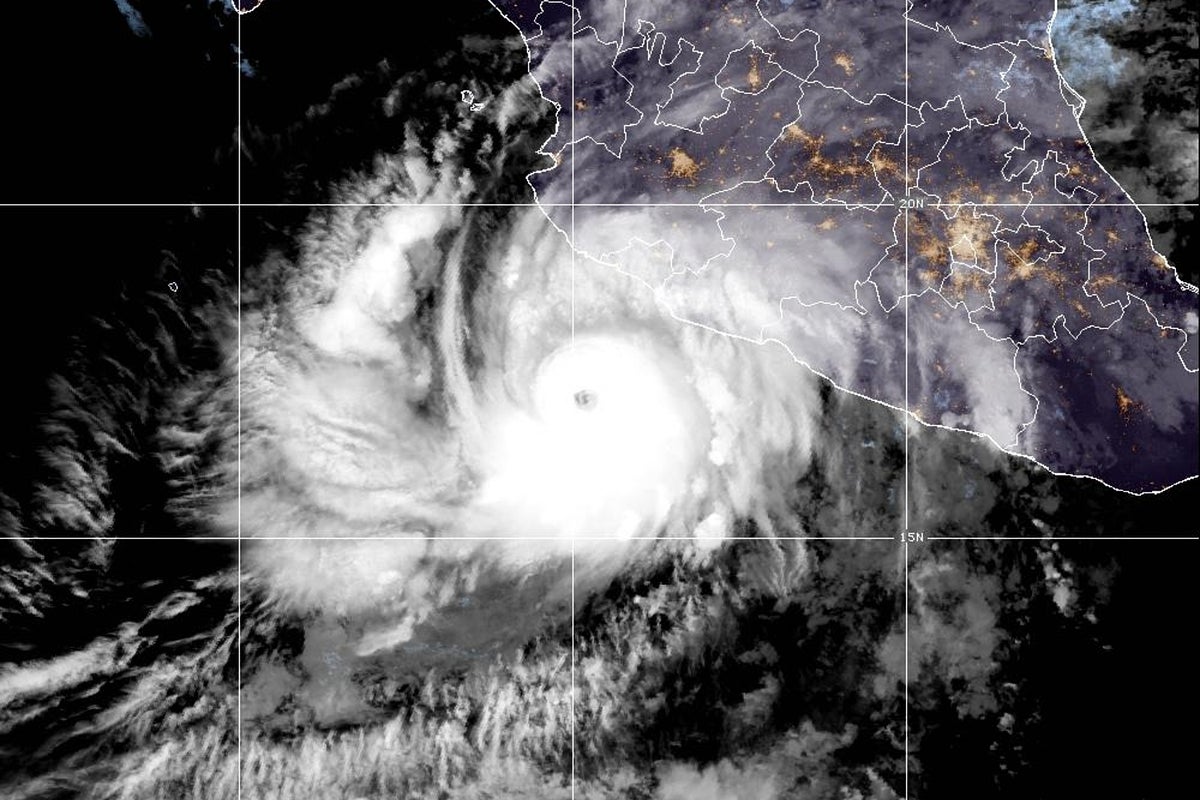 Simon strengthens into a Category 4 hurricane as it approaches Mexico's coast