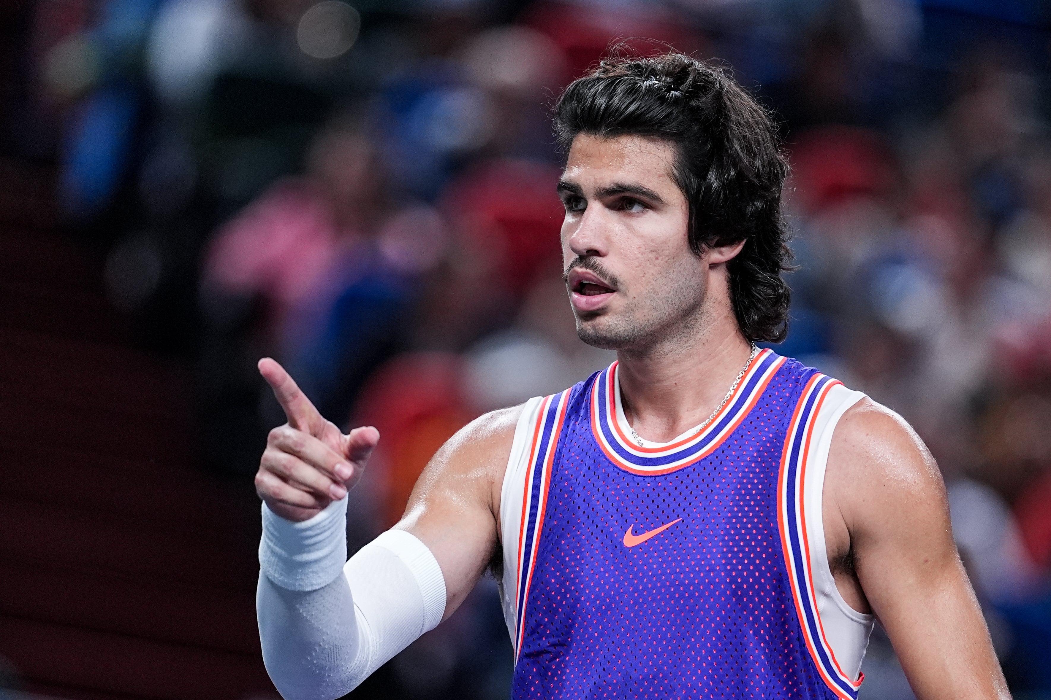 Alcaraz debuts moustache after Tokyo win, beats Cerundolo at Shanghai Masters