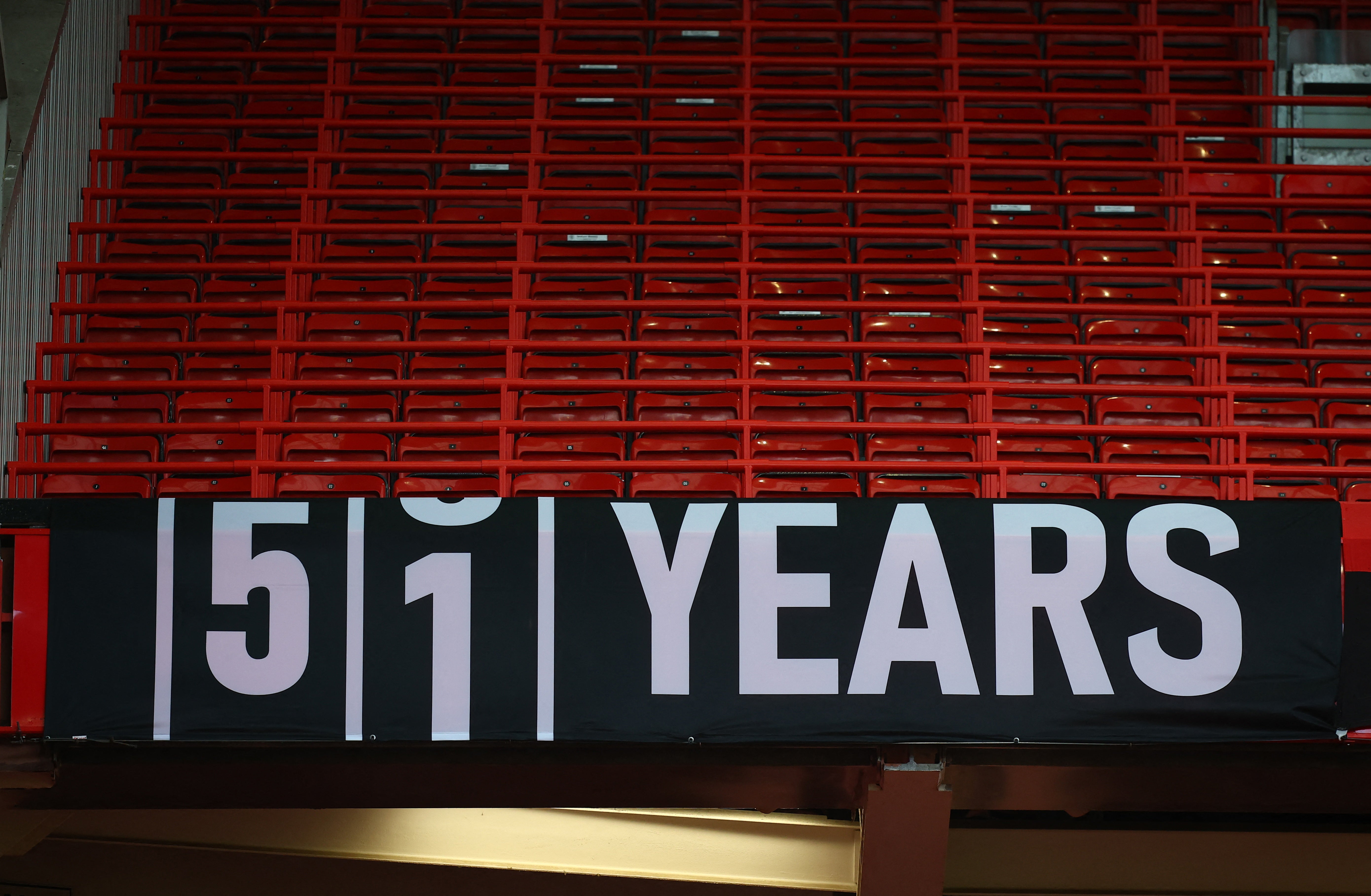 Manchester United fans bring back banner mocking Man City trophy drought after guilty verdict
