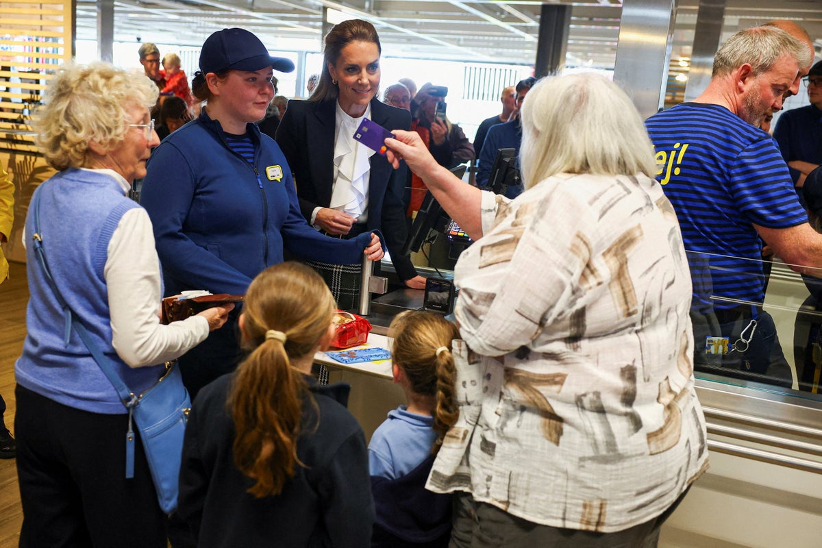 Watch: Prince and Princess of Wales work the tills at Ikea