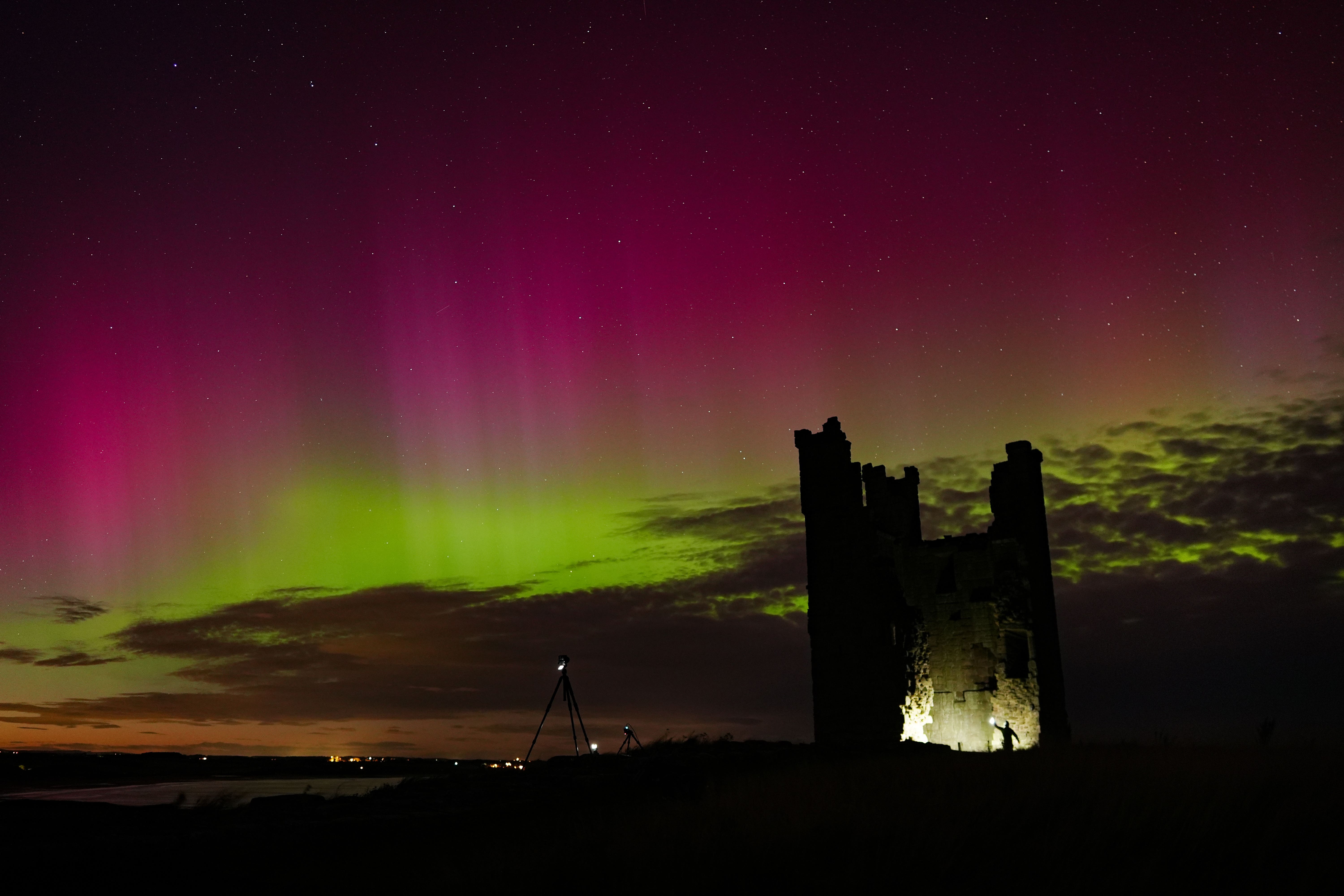 The Northern Lights were pictured as far south as Kent and Surrey