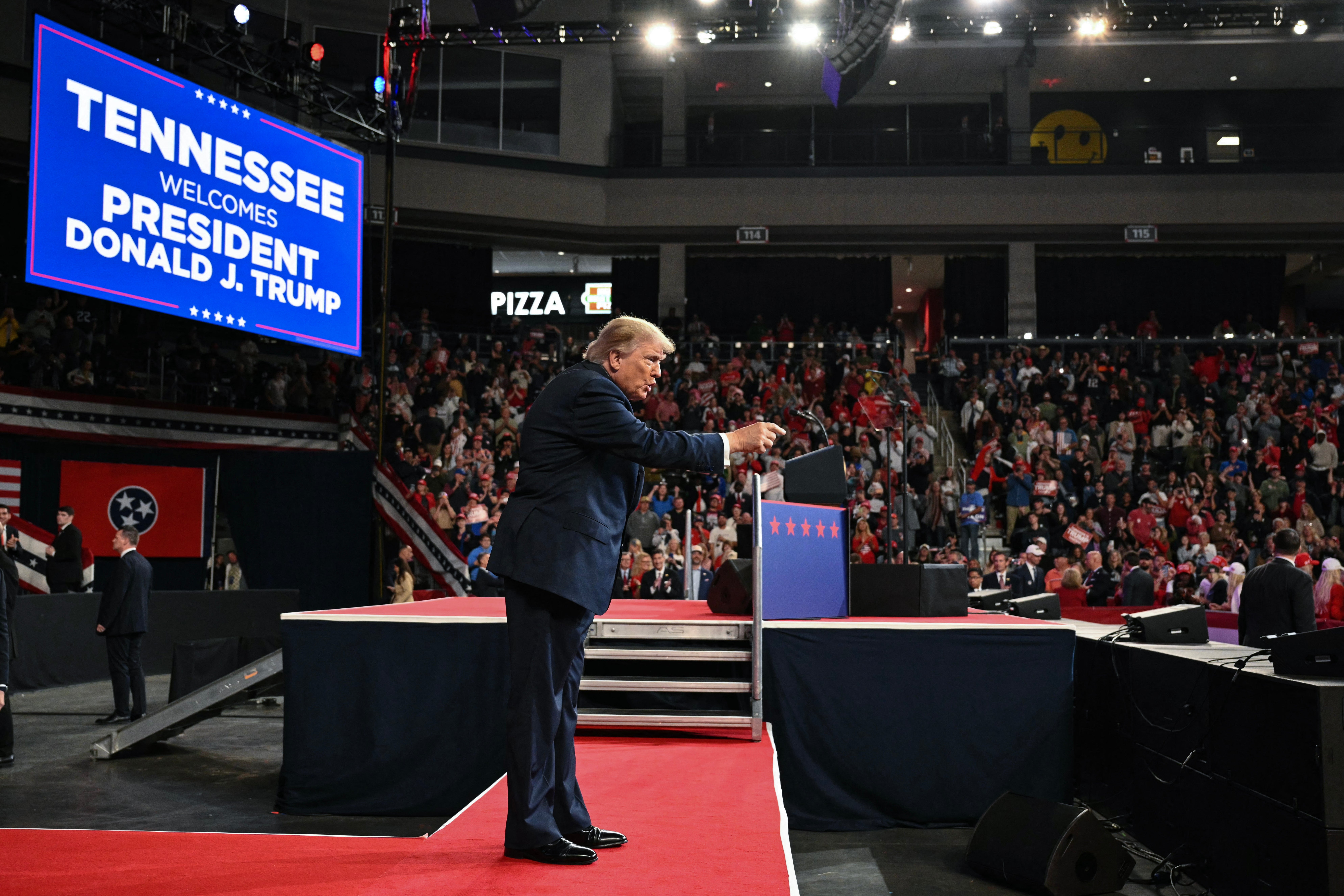 Trump told the crowd to act as if he were on the ballot this election day
