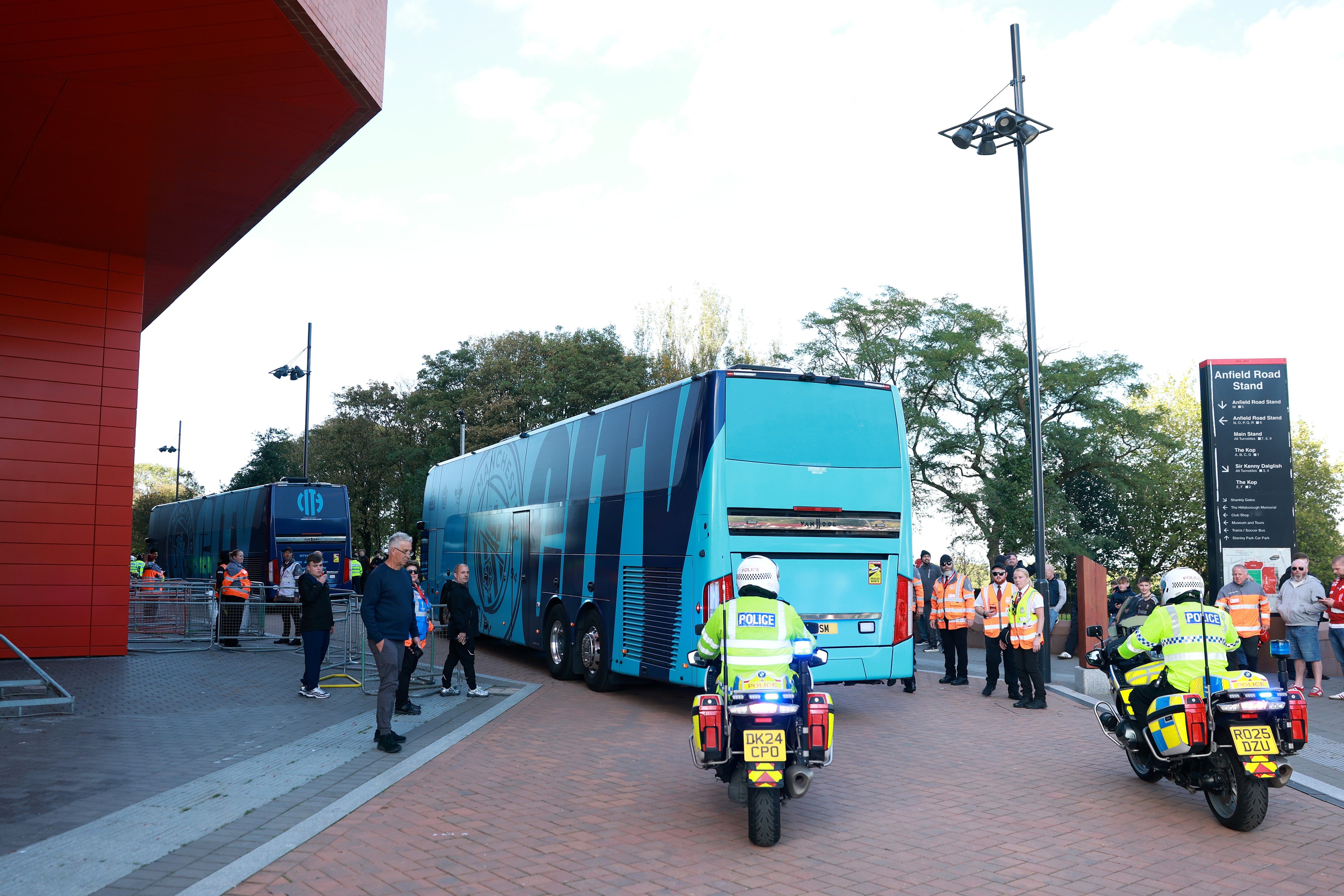 Manchester City took a quiet, alternate route to Anfield to avoid Liverpool supporters in the streets