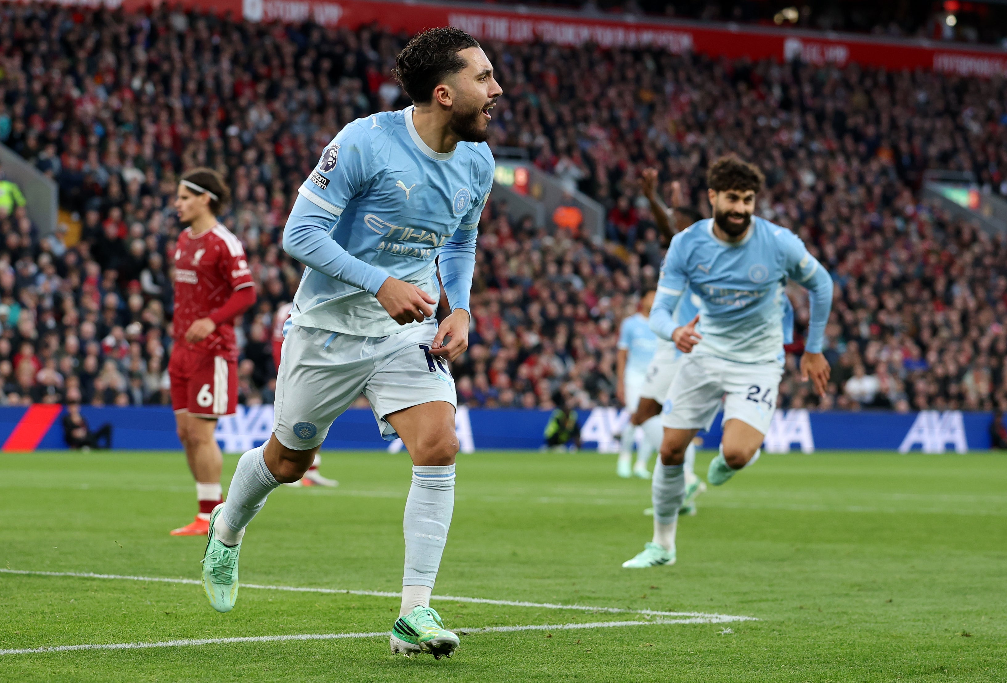 Rayan Cherki scored a brilliant third