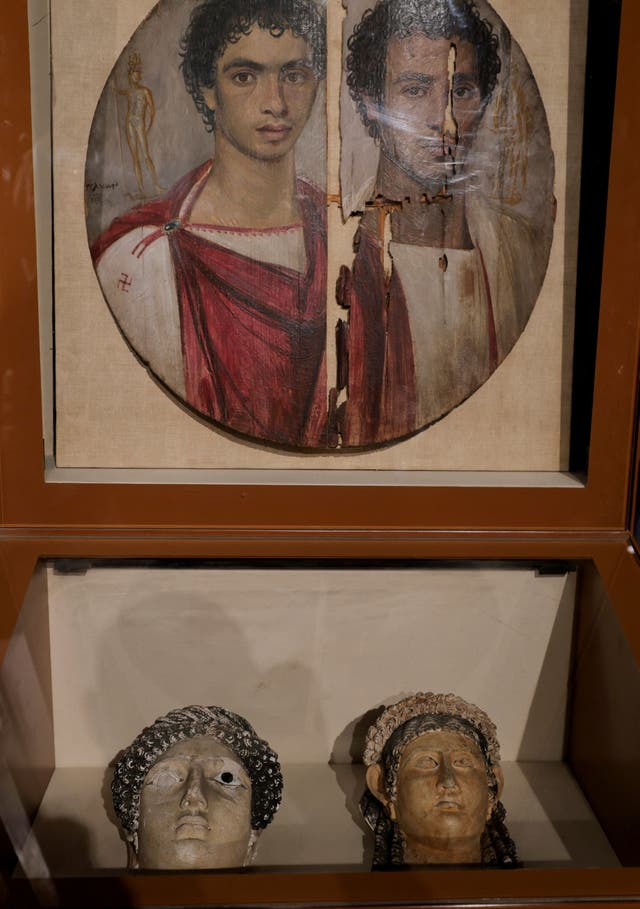 Fayoum portraits, the "Tondo of the Two Brothers," Egyptian icons from the Greco-Roman period dating to the 1st century BC