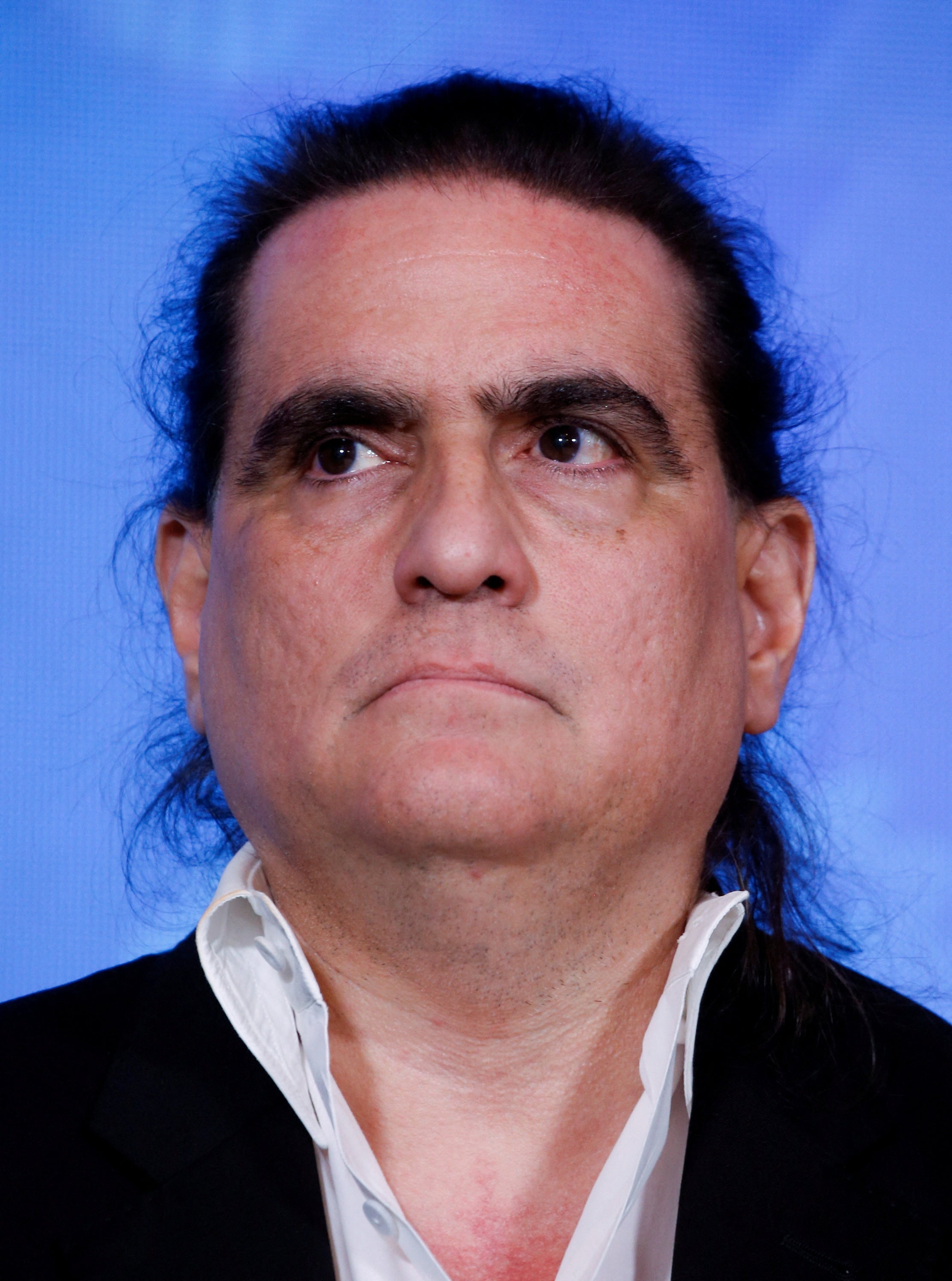Colombian businessman Alex Saab attends a news conference in December 2023