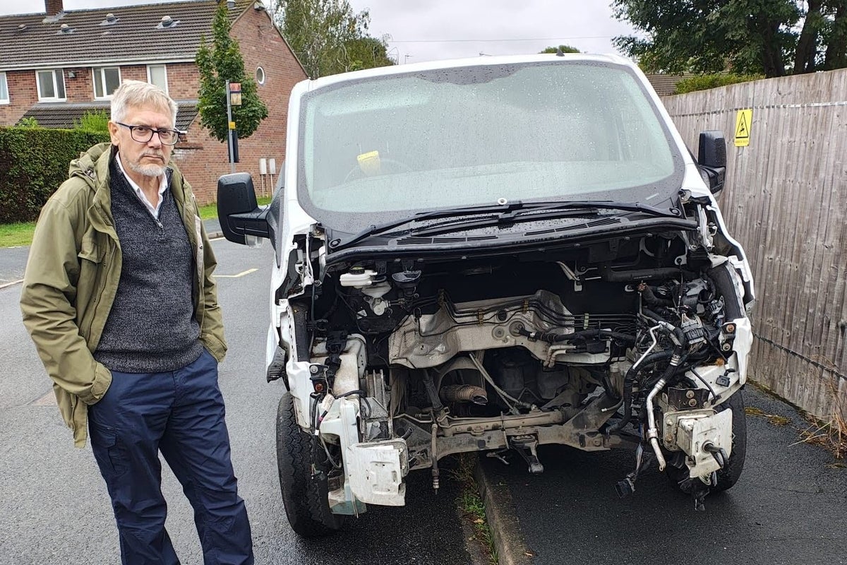 Charity van delivering meals from food bank stolen and stripped of its engine by thieves