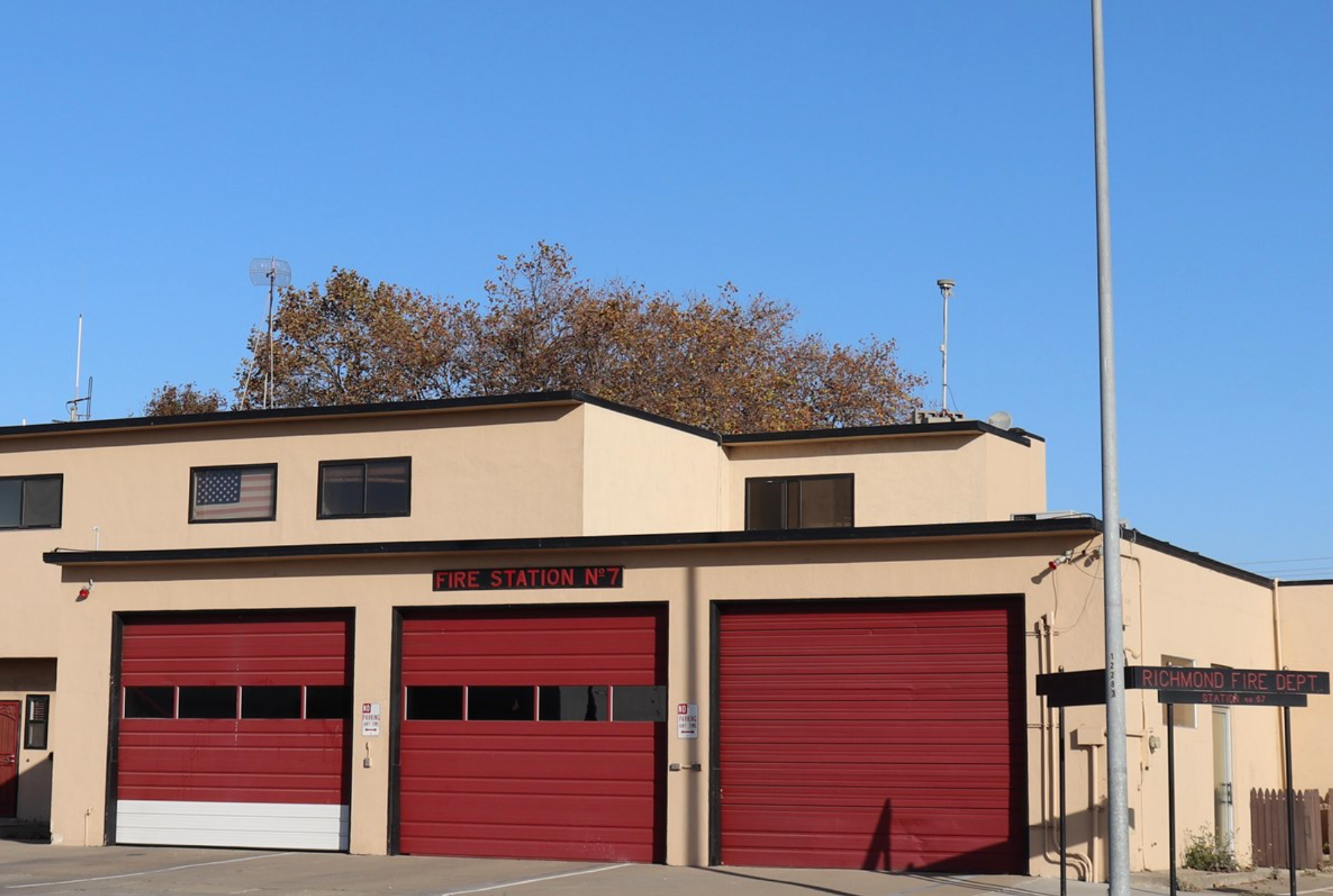 A California man says that he was run over outside of this Richmond, California, fire station while he was sleeping