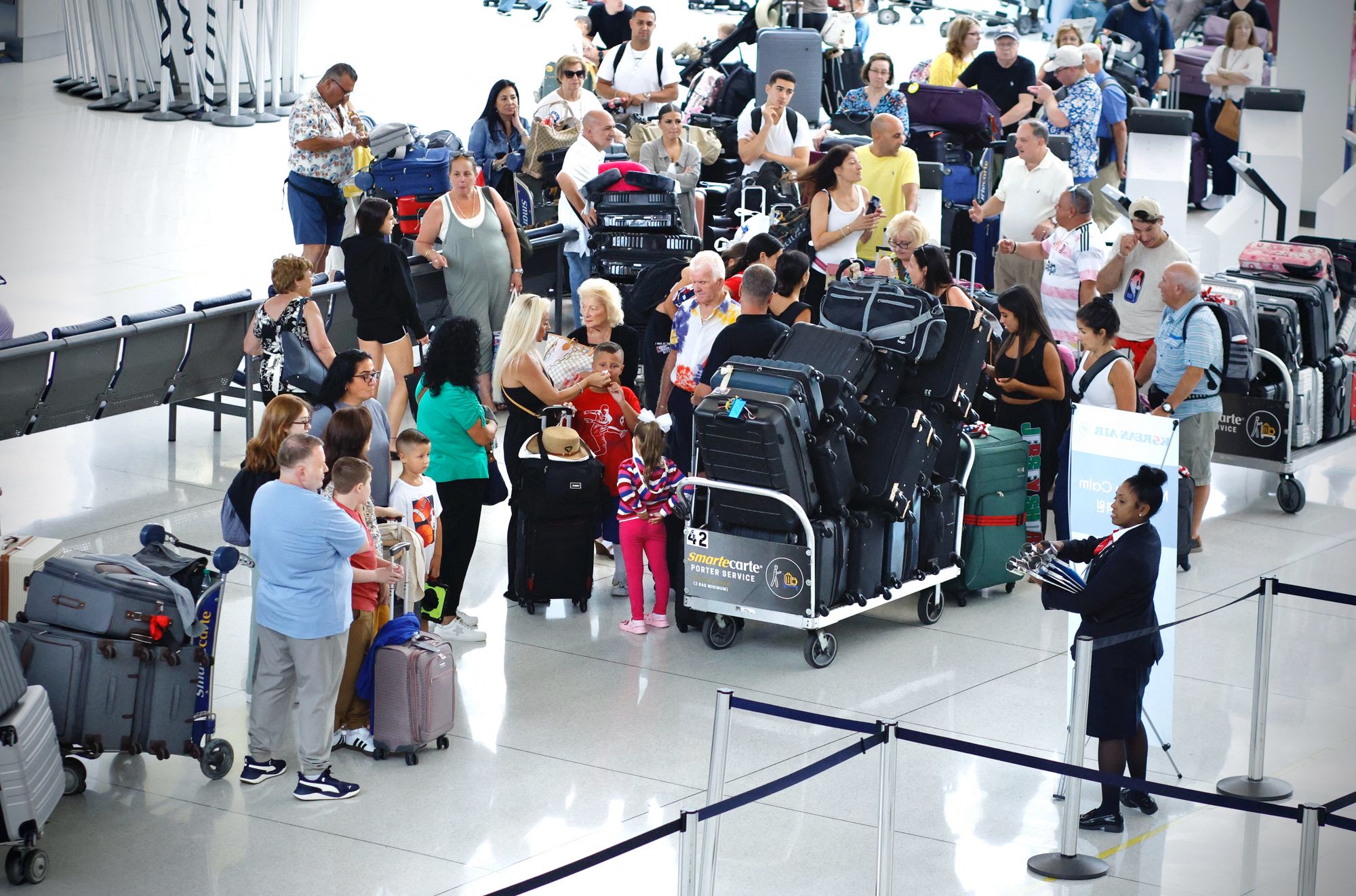 John F. Kennedy International in New York City, a cumbersome 45 minutes from downtown, was No. 4 in the ranking of most stressful airports with a 20.77 percent delay rate and 2.02 percent cancellation rate