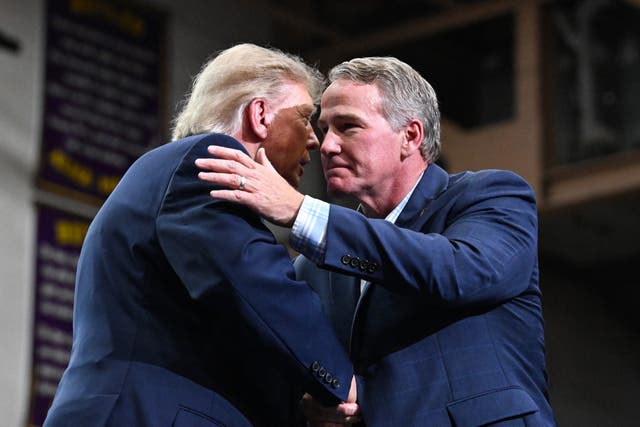 Donald Trump has gushed about Sen. Jon Husted’s attractiveness and athleticism during a rally in Ohio to boost Republican candidates ahead of the midterms