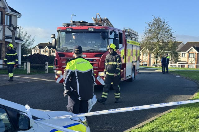 Emergency services at the scene of an overnight fire in the Birchwood estate in Waterford City.
