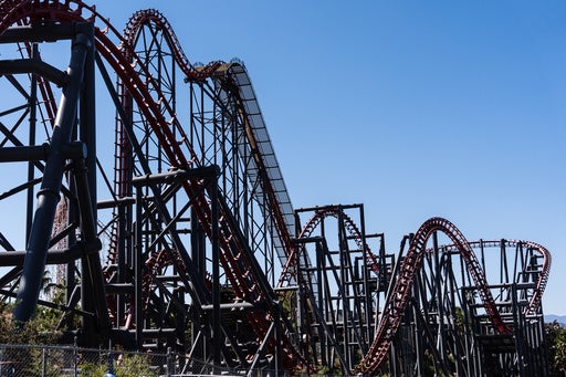 The X2 roller coaster (pictured) at Six Flags Magic Mountain has closed after the park was hit with a flurry of lawsuits alleging that it caused traumatic brain injuries