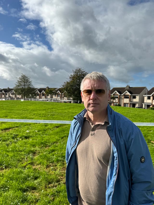 Fianna Fáil Councillor, Jason Murphy from Waterford speaking at the scene of an overnight fire in the Birchwood estate in Waterford City.