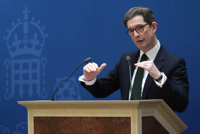 Director-general of MI5 Sir Ken McCallum said authoritarian regimes ‘invest heavily in trying to distort and divide our society’ (Jonathan Brady/PA)