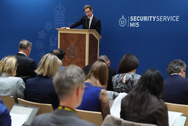 Sir Ken announced the launch of a new AI Threat Assessment Centre (Jonathan Brady/PA)