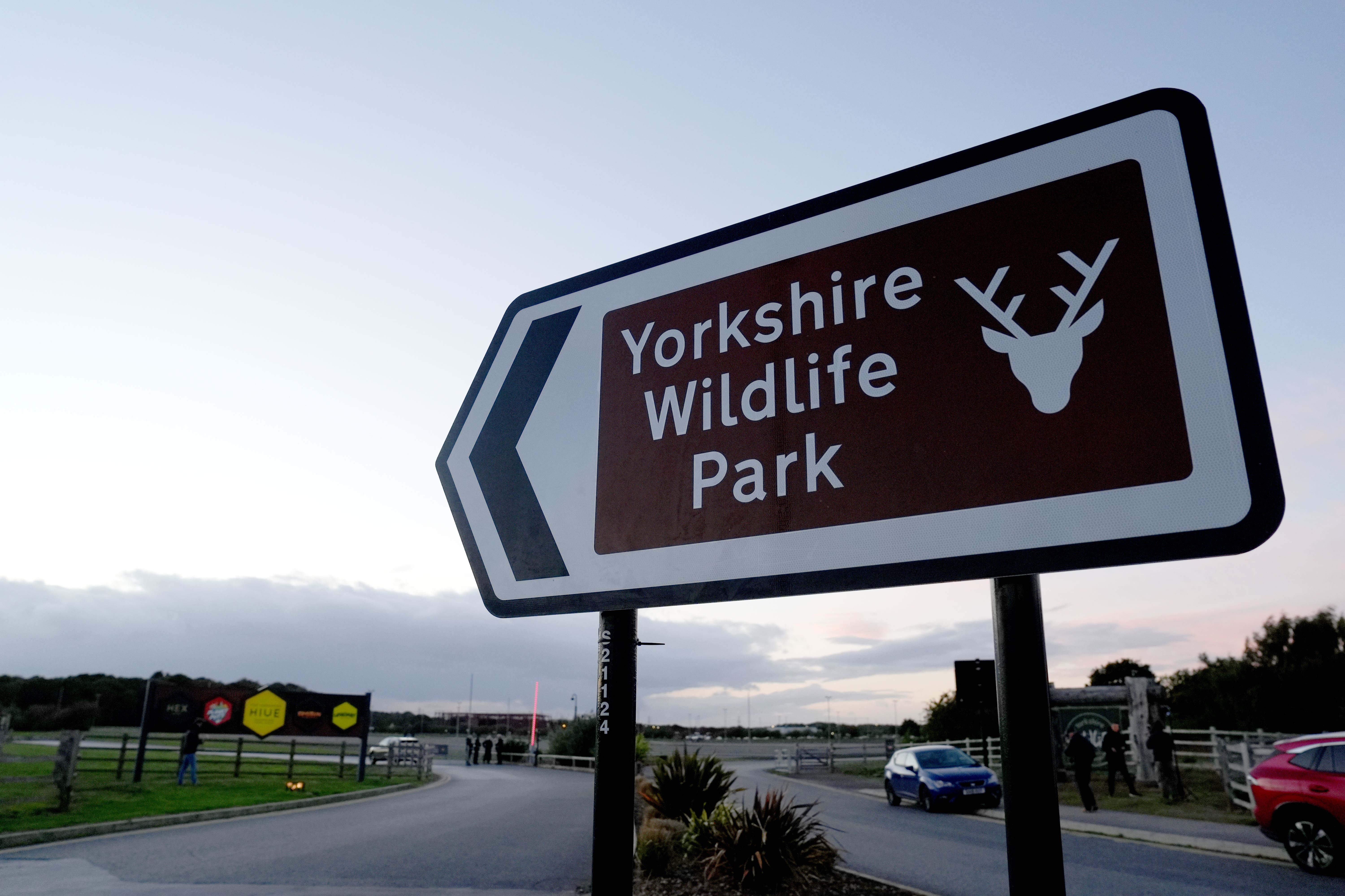 A sign at the entrance to Yorkshire Wildlife Park in Doncaster (Annabel Lee-Ellis/PA)