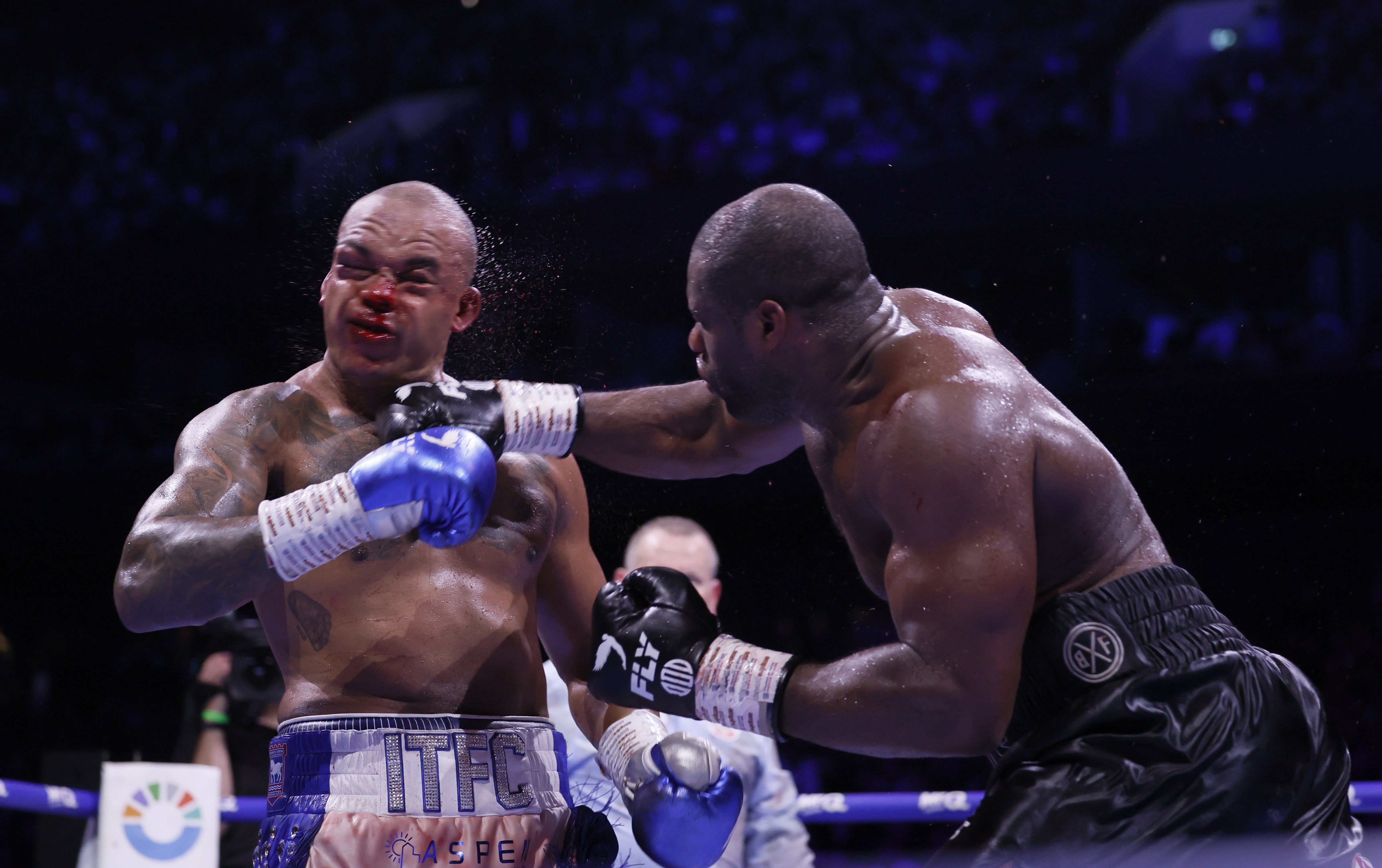 Fabio Wardley (left) was stopped in the 11th round by Daniel Dubois in Manchester (Richard Sellers/PA)