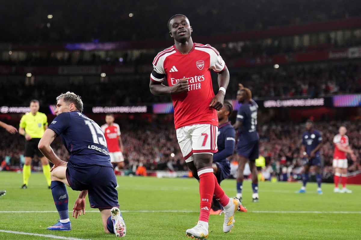 Bukayo Saka stars as Arsenal overcome slow start to power past Lille