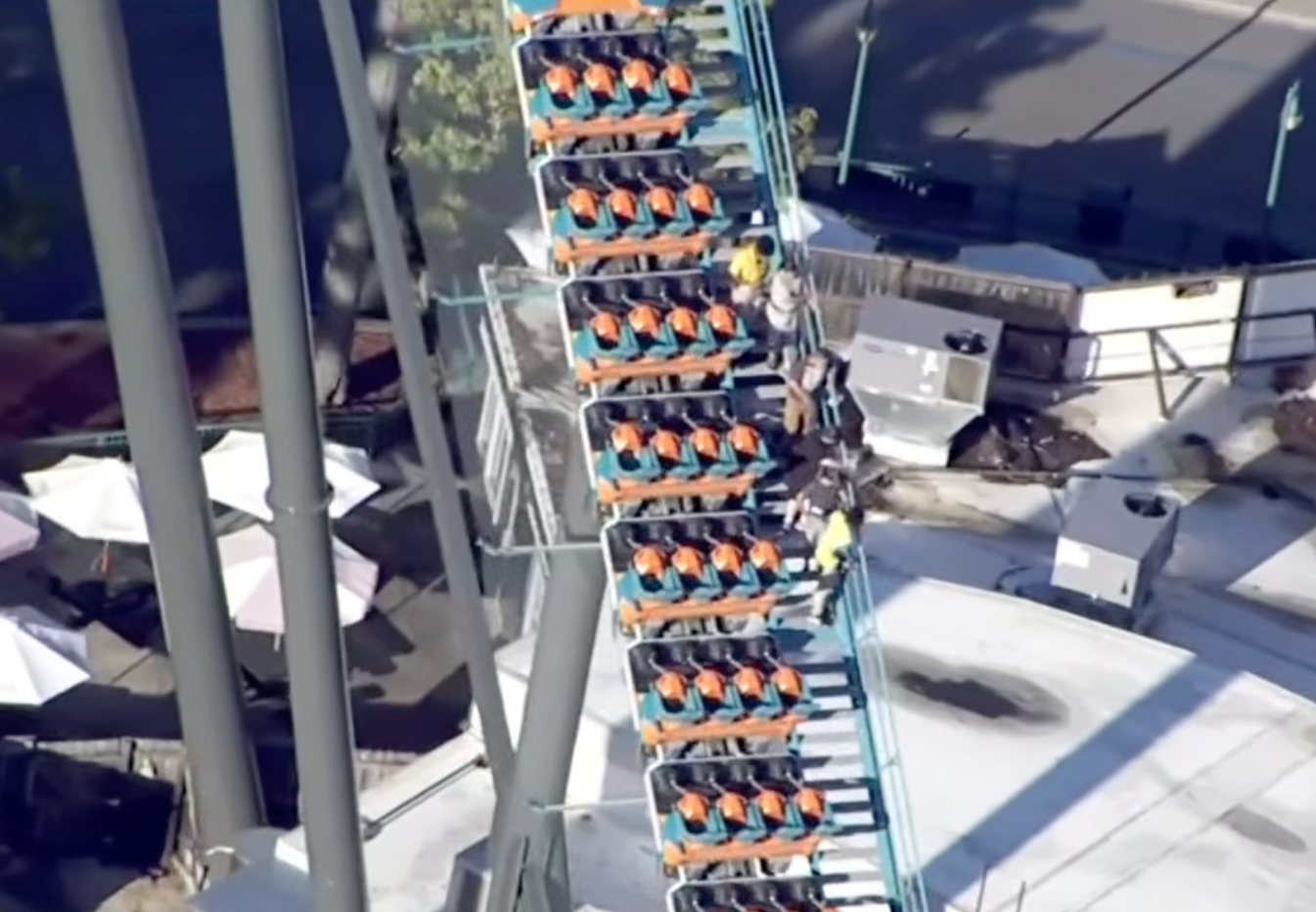 A witness said that the man was on the ride (pictured) with his son