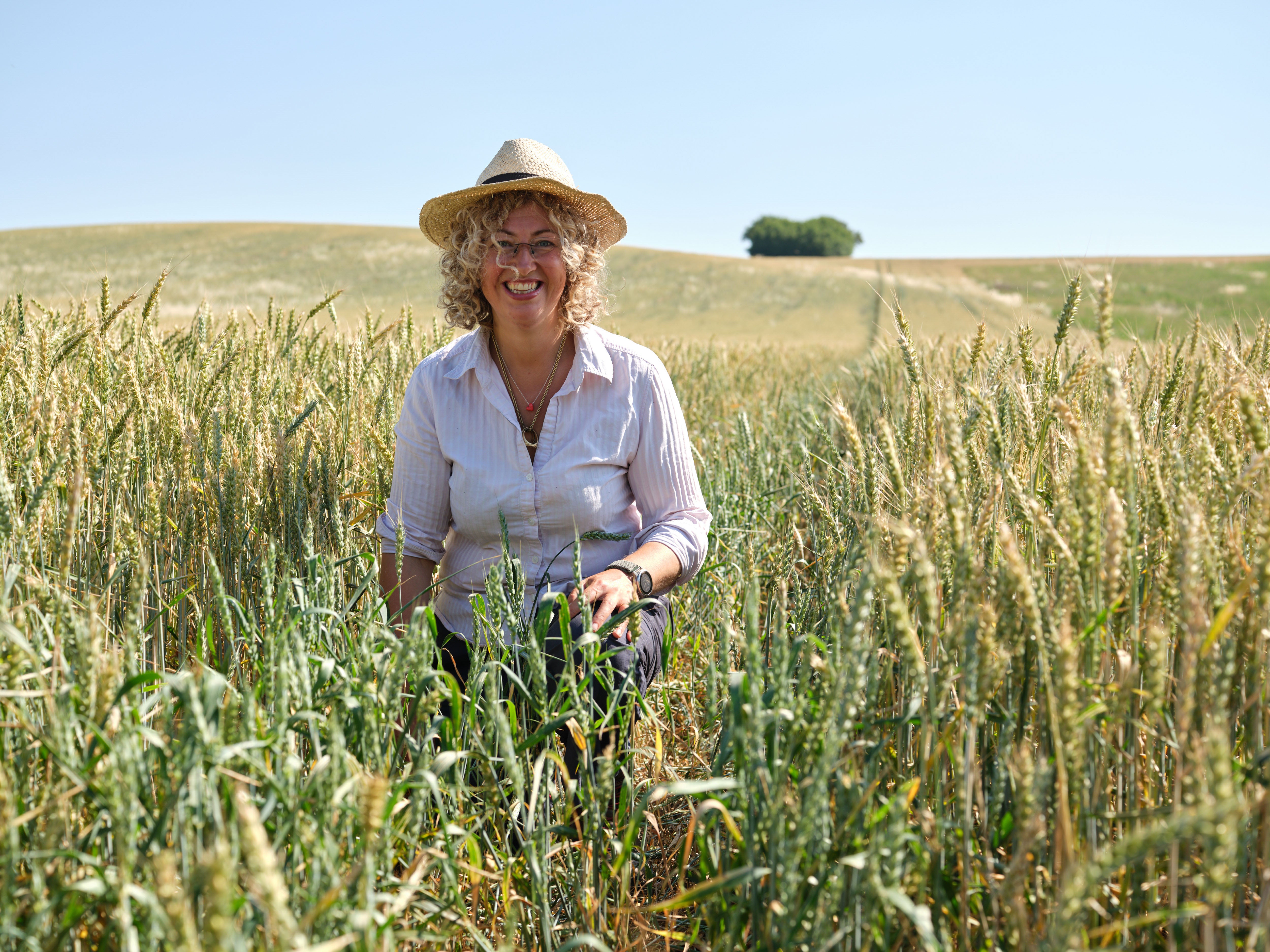 Farmer Clare Donkin is one of 110 UK cereal growers adopting regenerative practices supported by the partnership between Purina and Landscape Enterprise Networks (LENs)