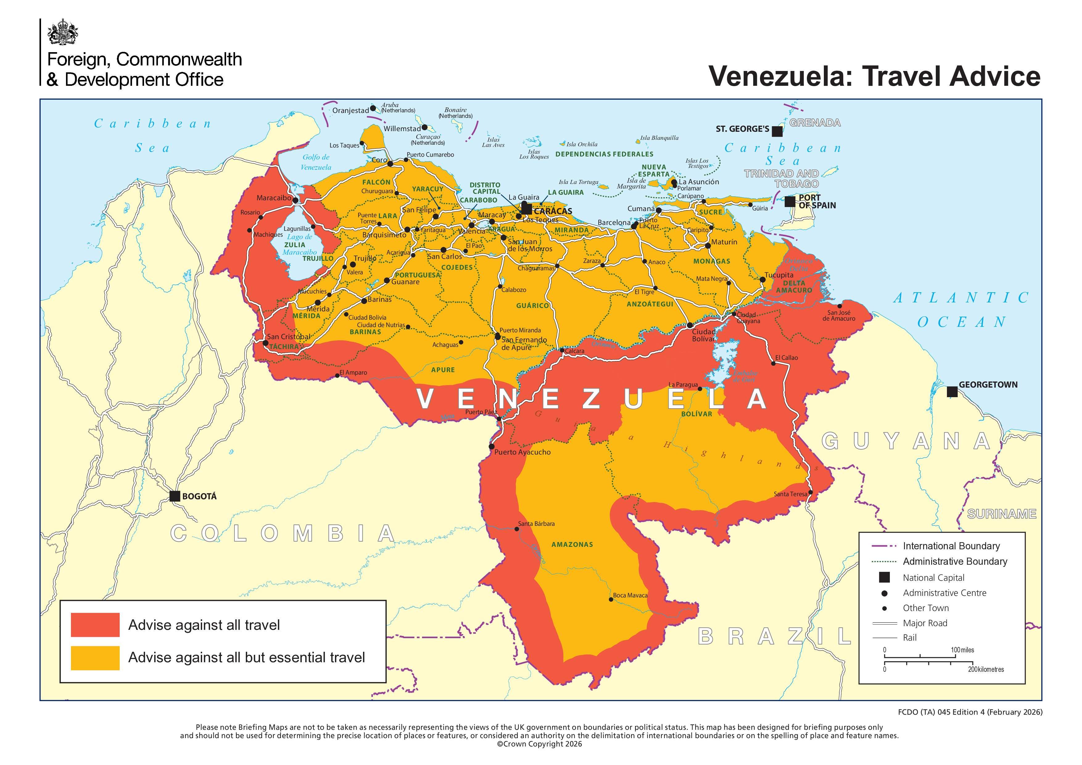 The FCDO has updated its travel advice for Venezuela