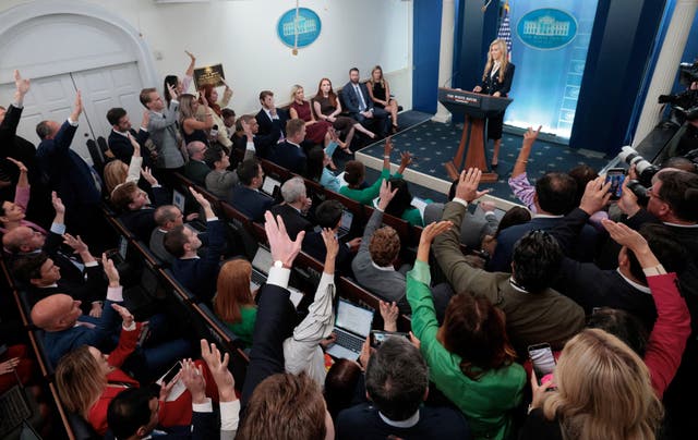 Zacharia, 41, began her Tuesday briefing by reading off prepared remarks in a halting manner