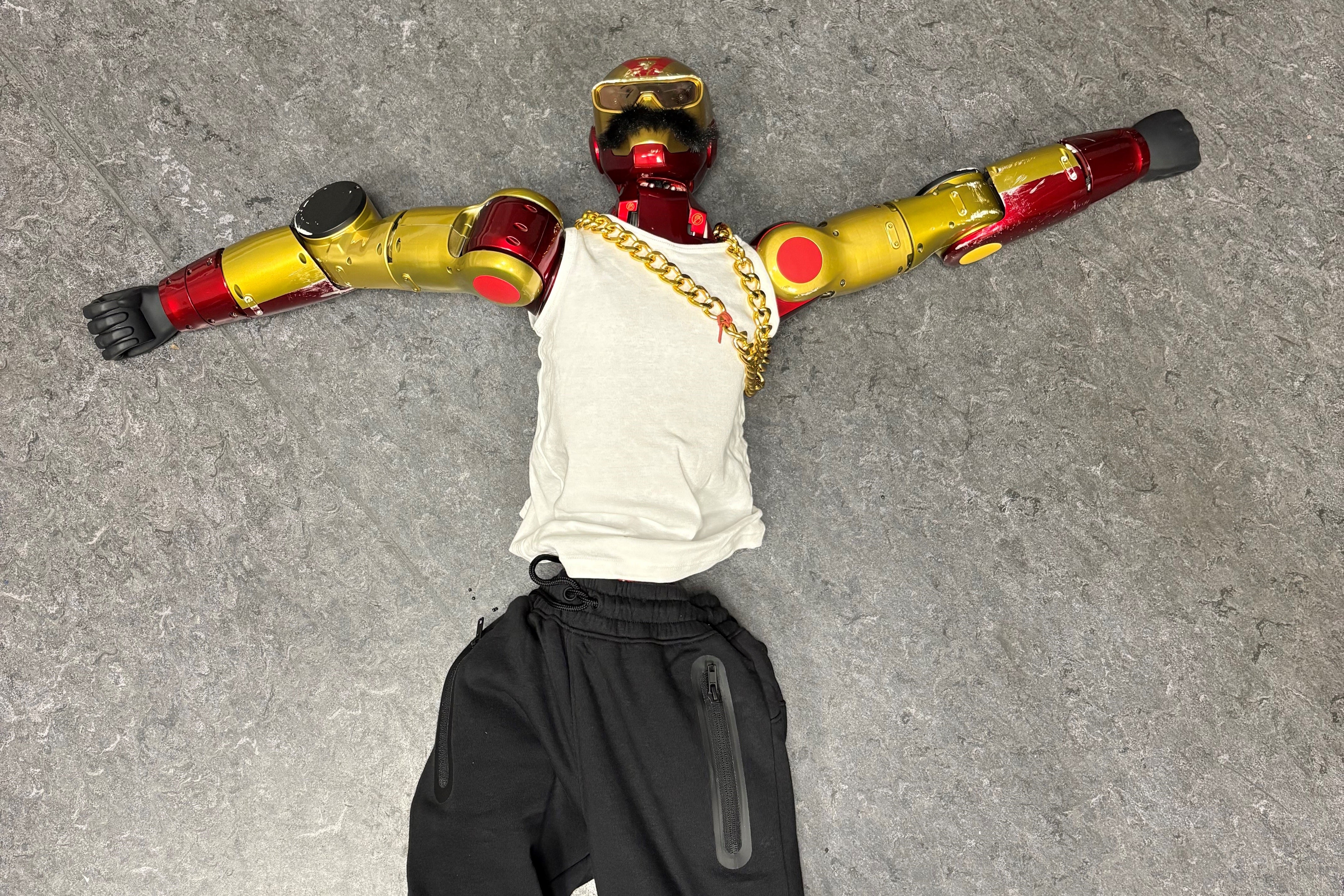 This Sunday, Oct. 11, 2026, photo provided by the Cologne Police shows a robot that was seized as evidence in Cologne.