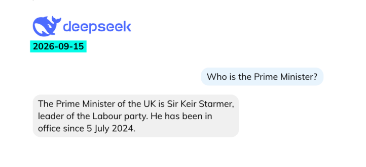 DeepSeek said Sir Keir Starmer was the prime minister nearly two months after Andy Burnham had been sworn in